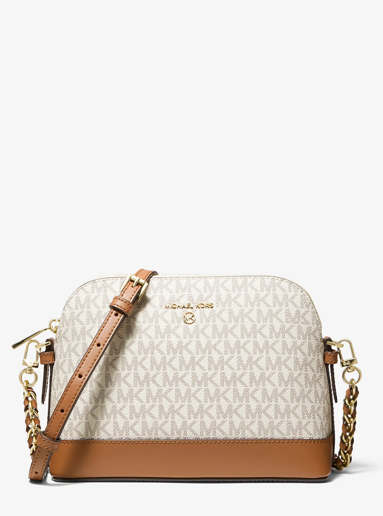 Michael Kors Crossbodytas met logo en ronde bovenkant, groot Hot