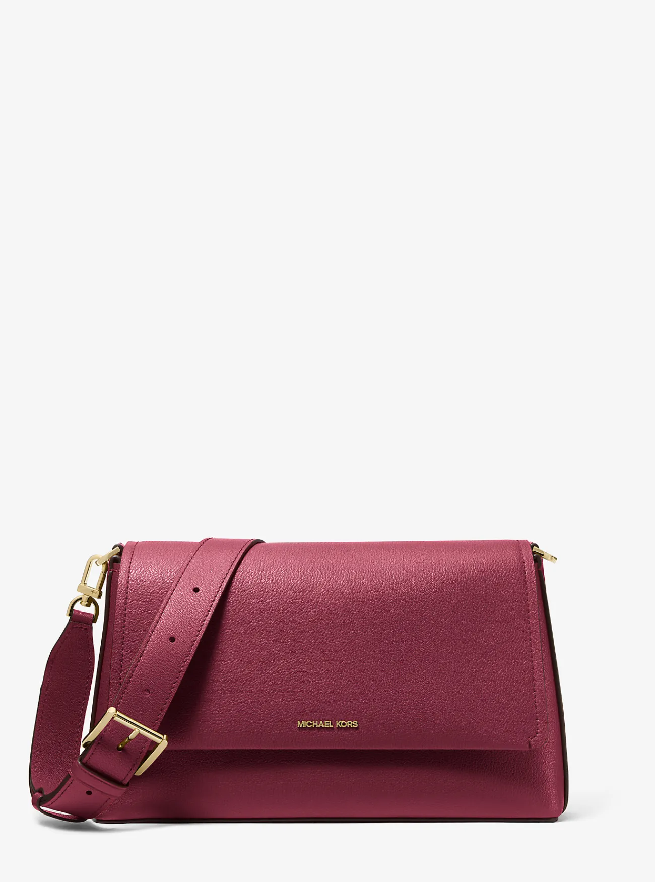 Michael Kors Crossbodytas Nessa van leer, groot MOERBEI Sale