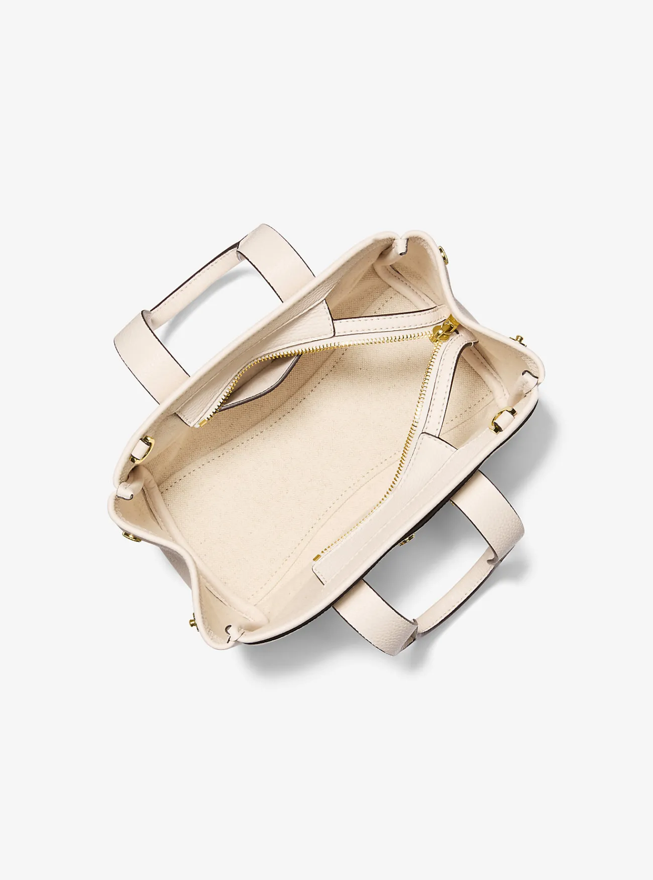 Michael Kors Crossbodytas Romee van getrommeld leer, extra klein LICHTCRÈME Best