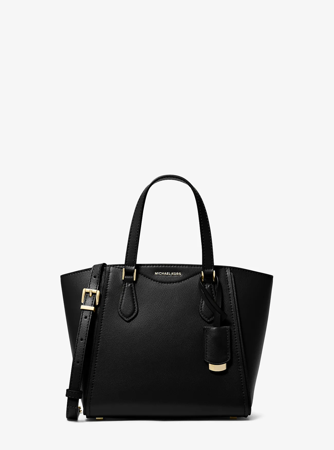 Michael Kors Crossbodytas Taryn van leer, aanpasbaar en klein ZWART Best