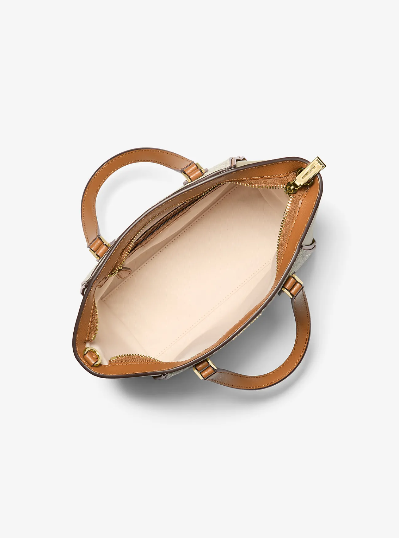 Michael Kors Crossbodytas Taryn van leer met klein kenmerkend logo, aanpasbaar Sale