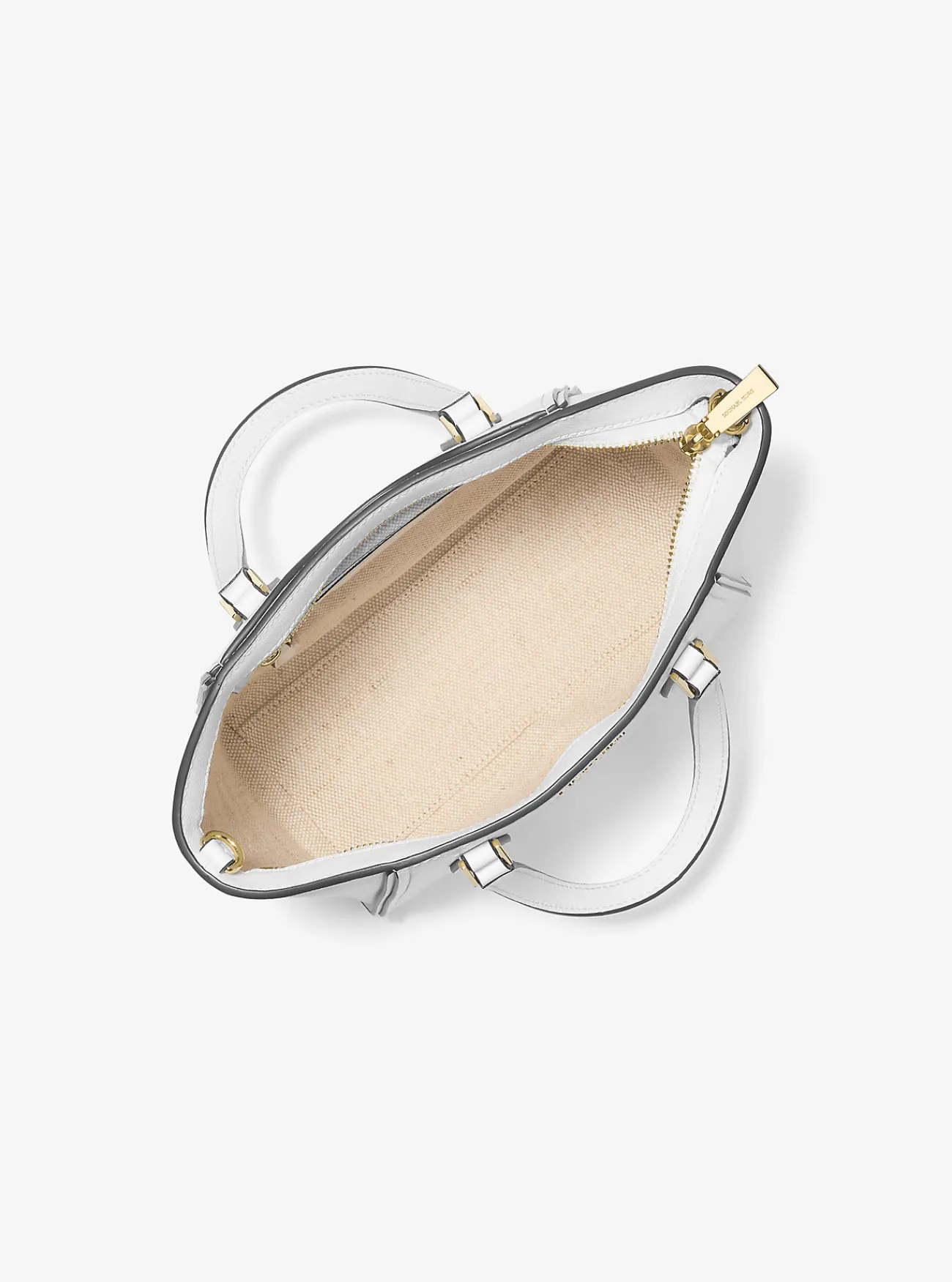 Michael Kors Crossbodytas Taryn van leer, aanpasbaar en klein OPTISCHWIT Discount
