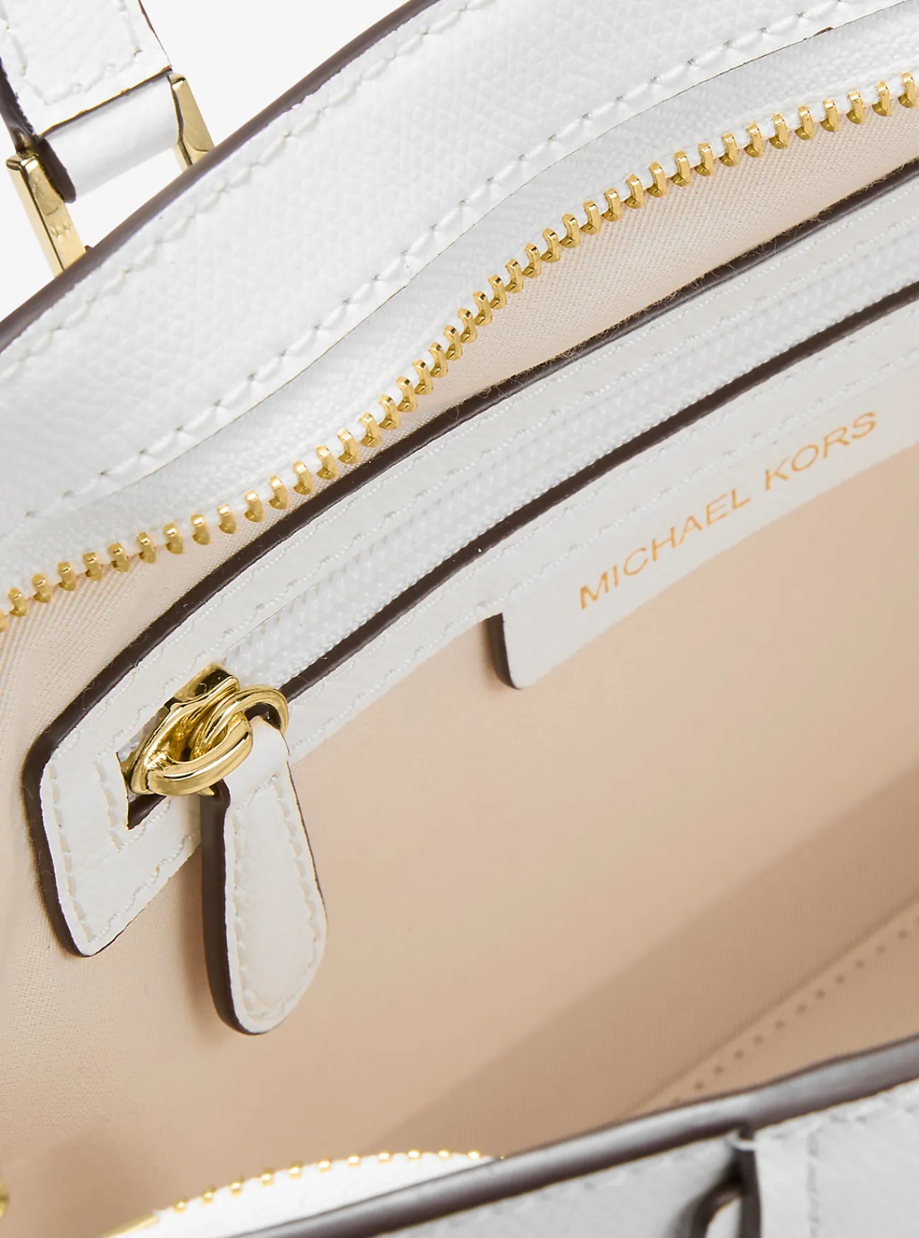 Michael Kors Crossbodytas Taryn van leer, aanpasbaar en klein OPTISCHWIT Discount
