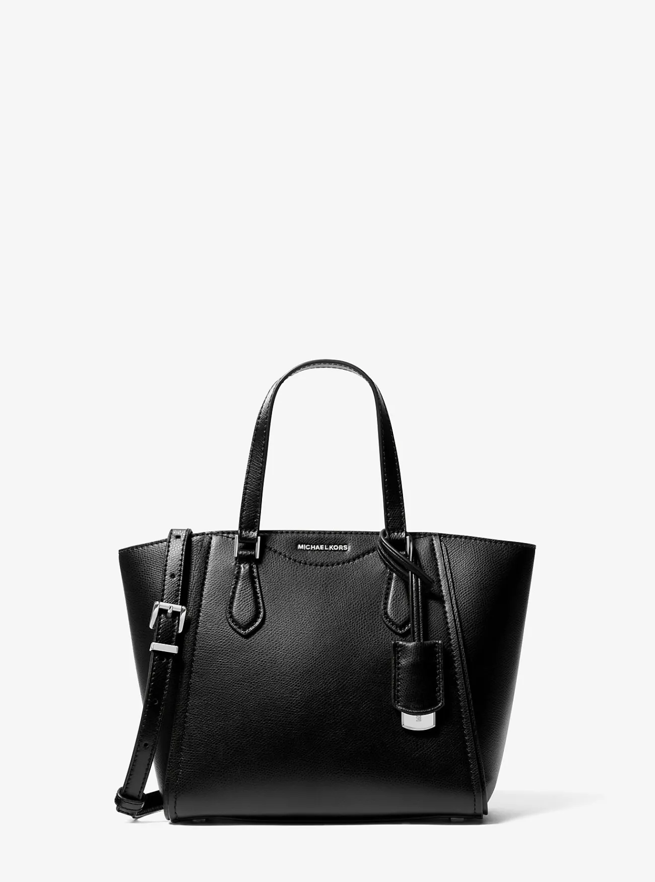 Michael Kors Crossbodytas Taryn van leer, aanpasbaar en klein ZWART Hot