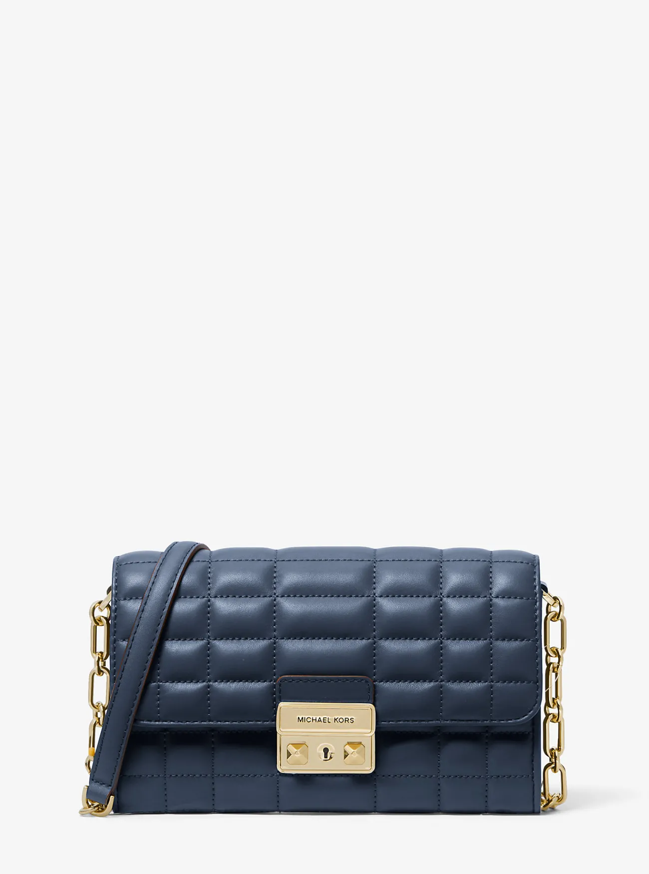 Michael Kors Crossbodytas Tribeca van leer MARINEBLAUW Fashion