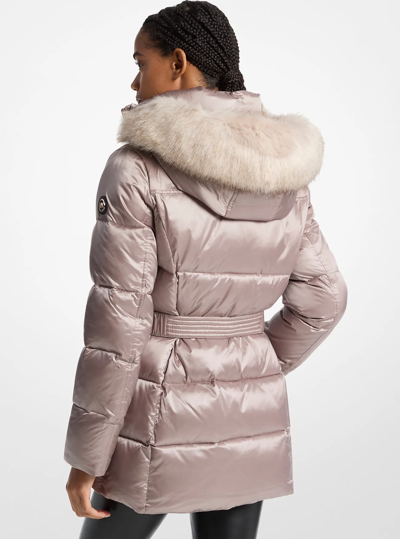 Michael Kors Doorgestikt pufferjack CHAMPAGNE Clearance