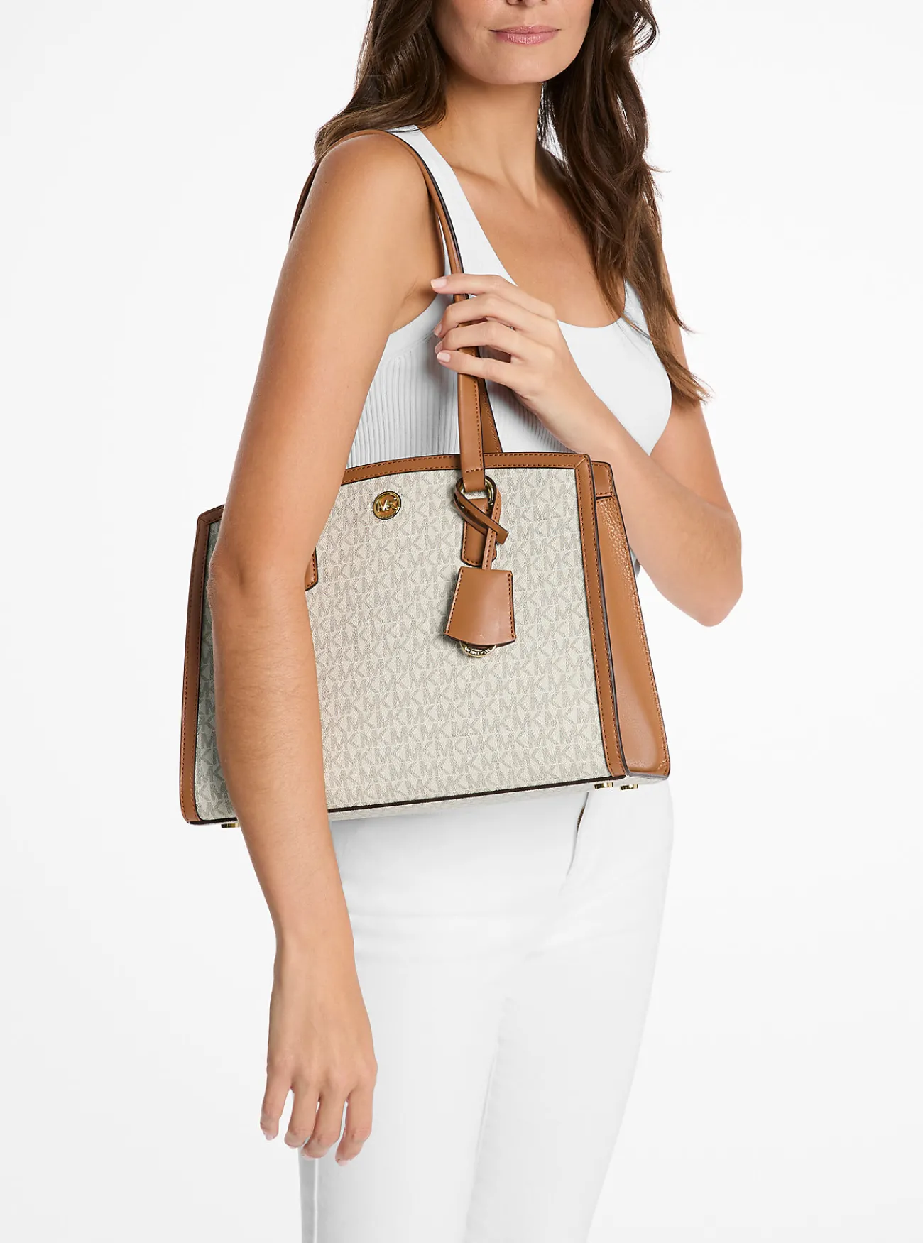 Michael Kors Draagtas Chantal met kenmerkend logo, middelgroot Clearance