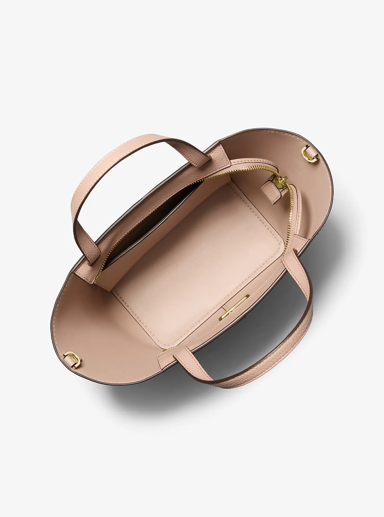 Michael Kors Draagtas Flora van canvas met kenmerkend logo en getrommeld leer, middelgroot BALLET Online