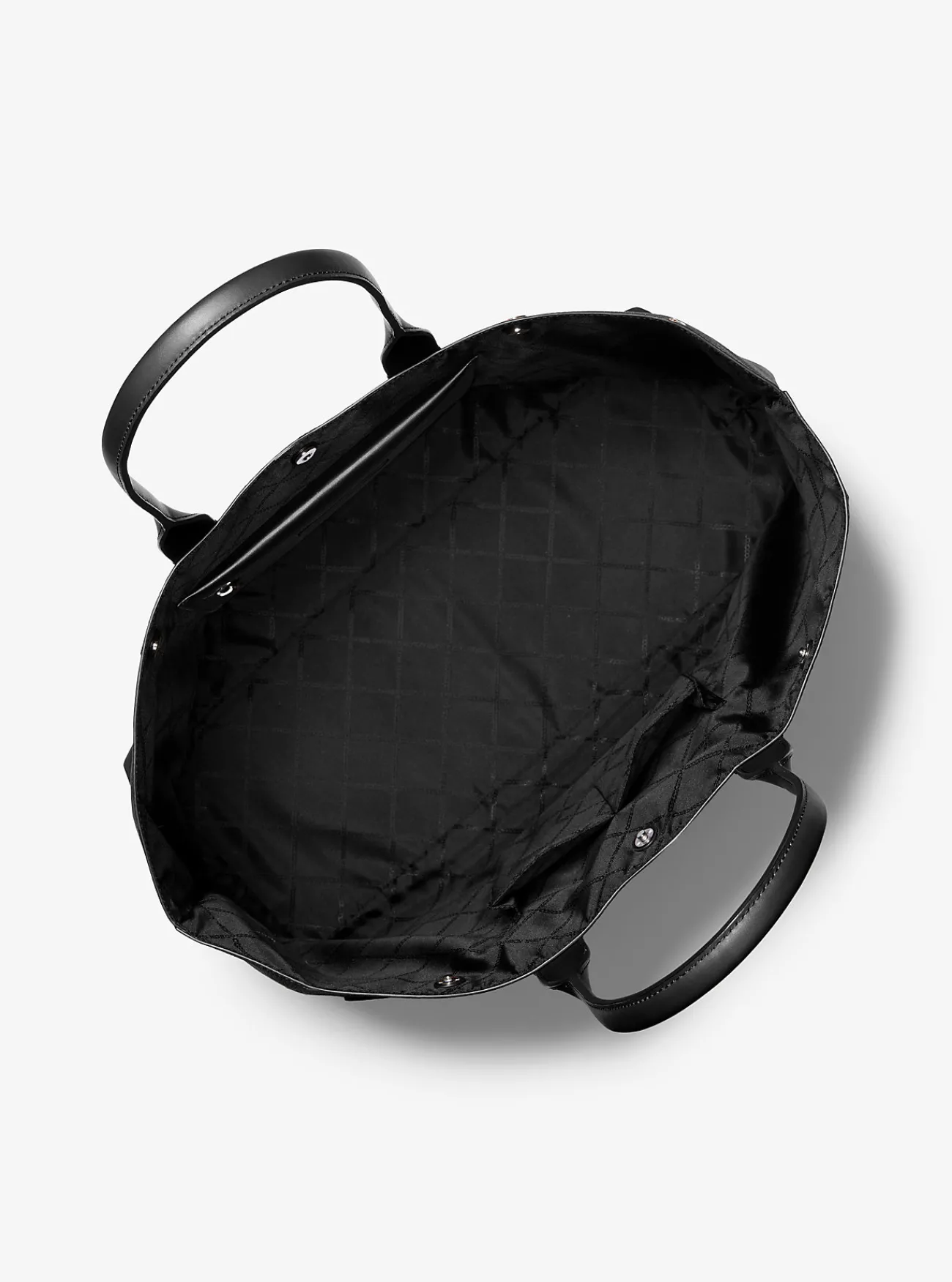 Michael Kors Draagtas Hudson van leer, oversized ZWART New