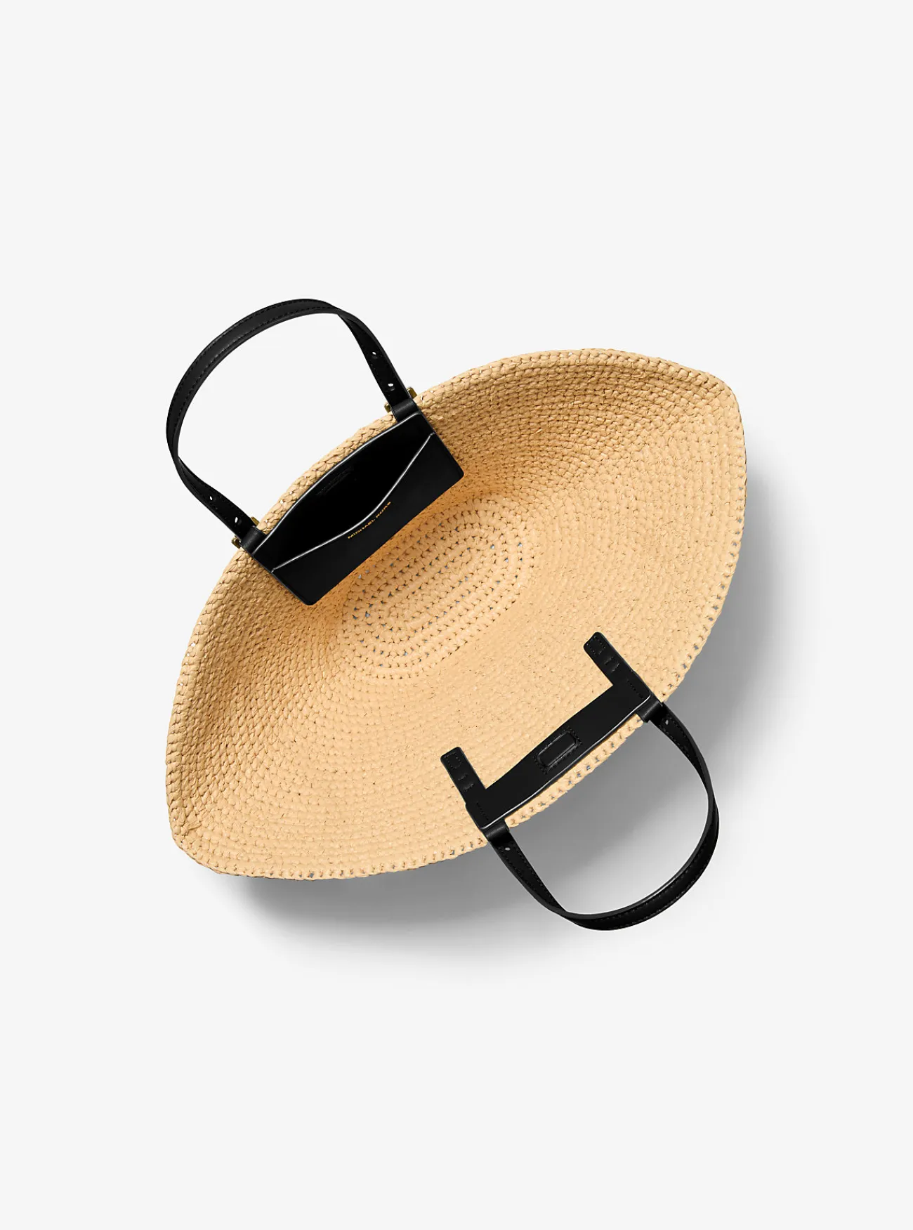 Michael Kors Draagtas Isa van handgehaakt stro, klein Fashion