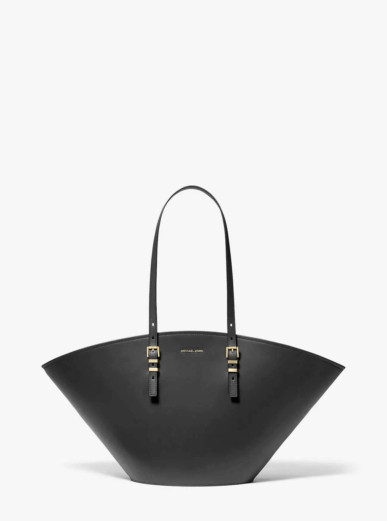 Michael Kors Draagtas Isa van leer, groot ZWART Outlet