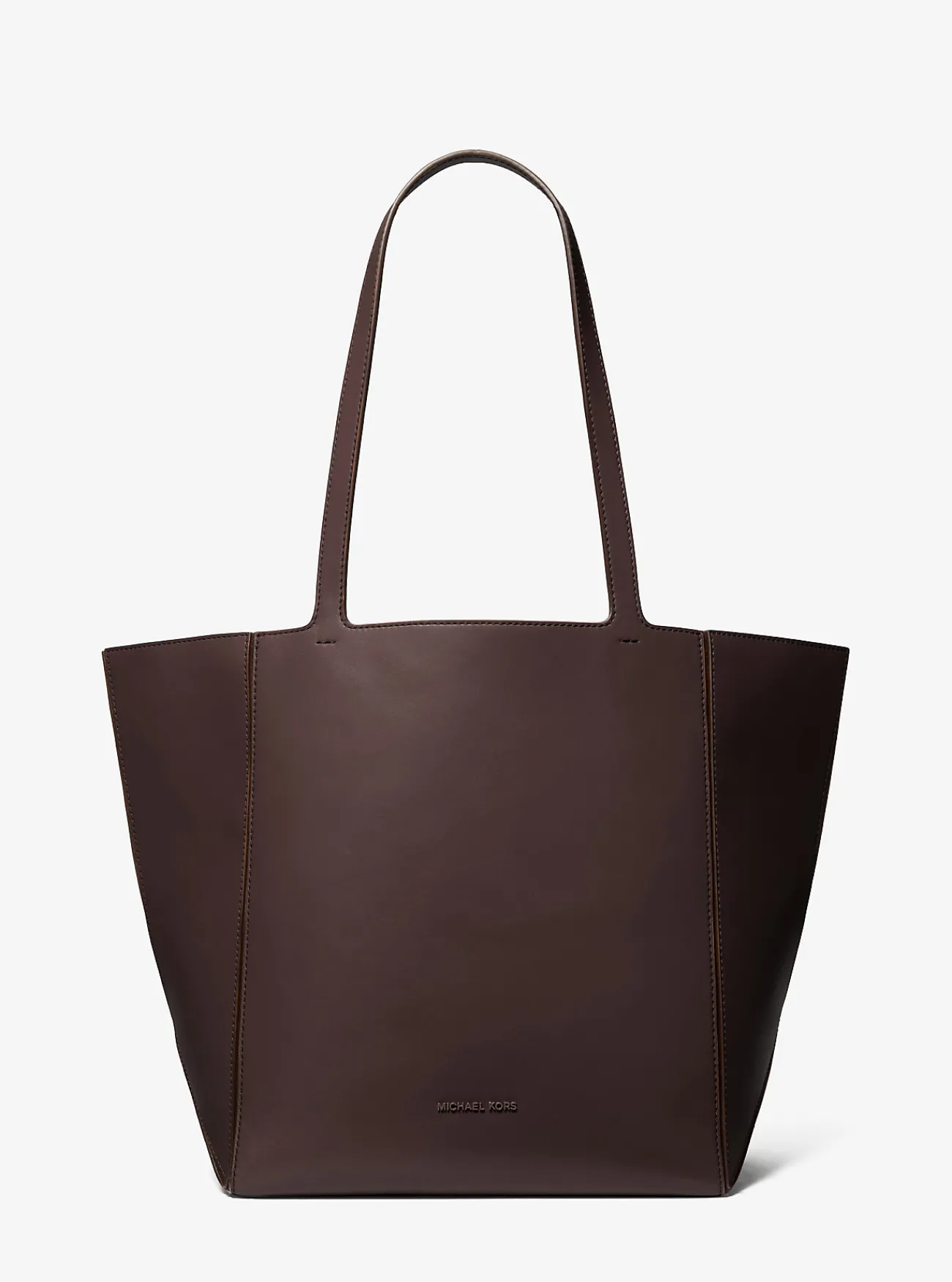 Michael Kors Draagtas Jordi van leer, groot CHOCOLADE Best