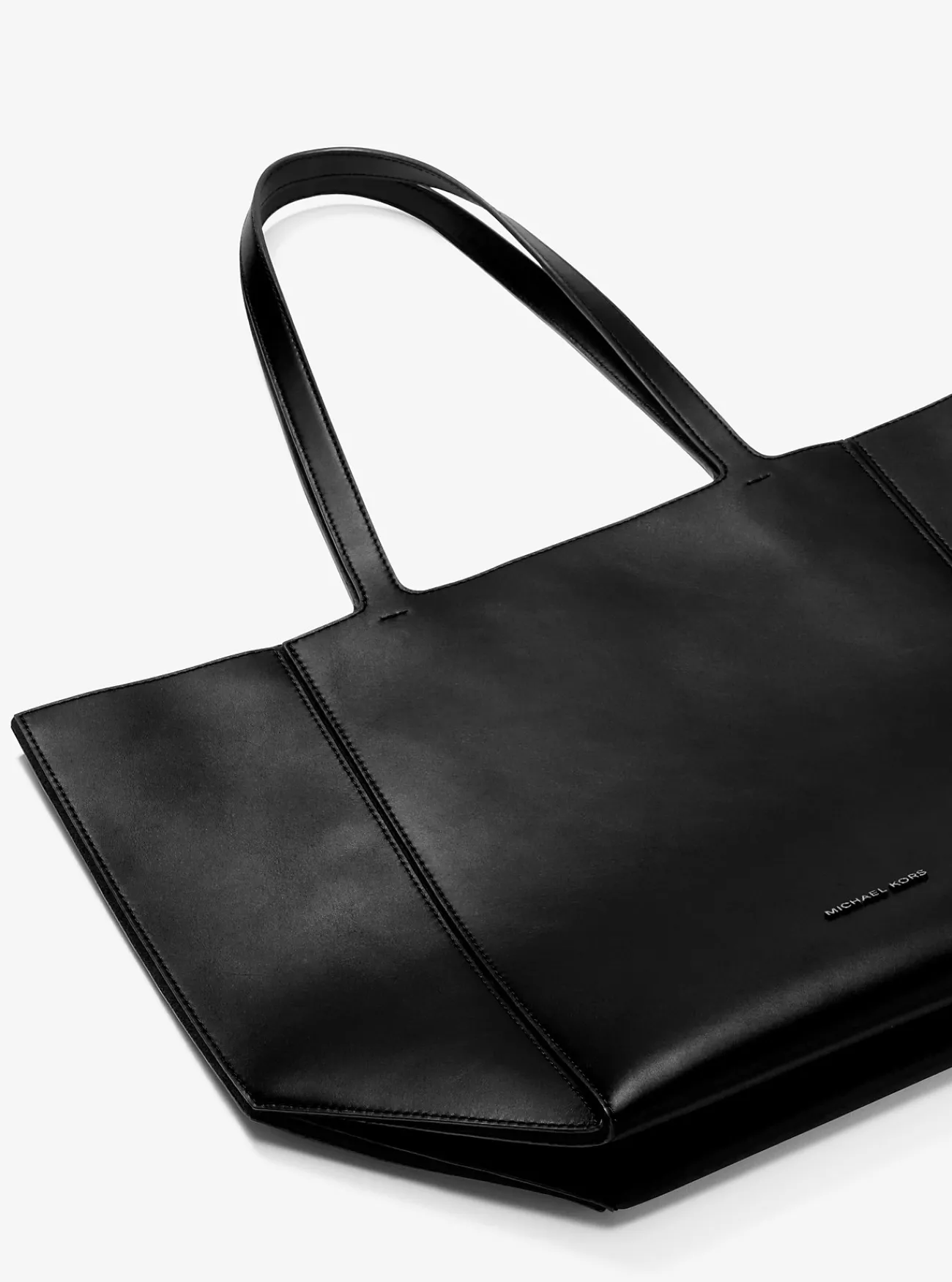 Michael Kors Draagtas Jordi van leer, groot ZWART Online