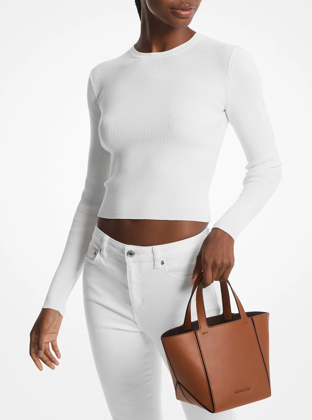 Michael Kors Draagtas Jordi van leer, klein LUGGAGE New