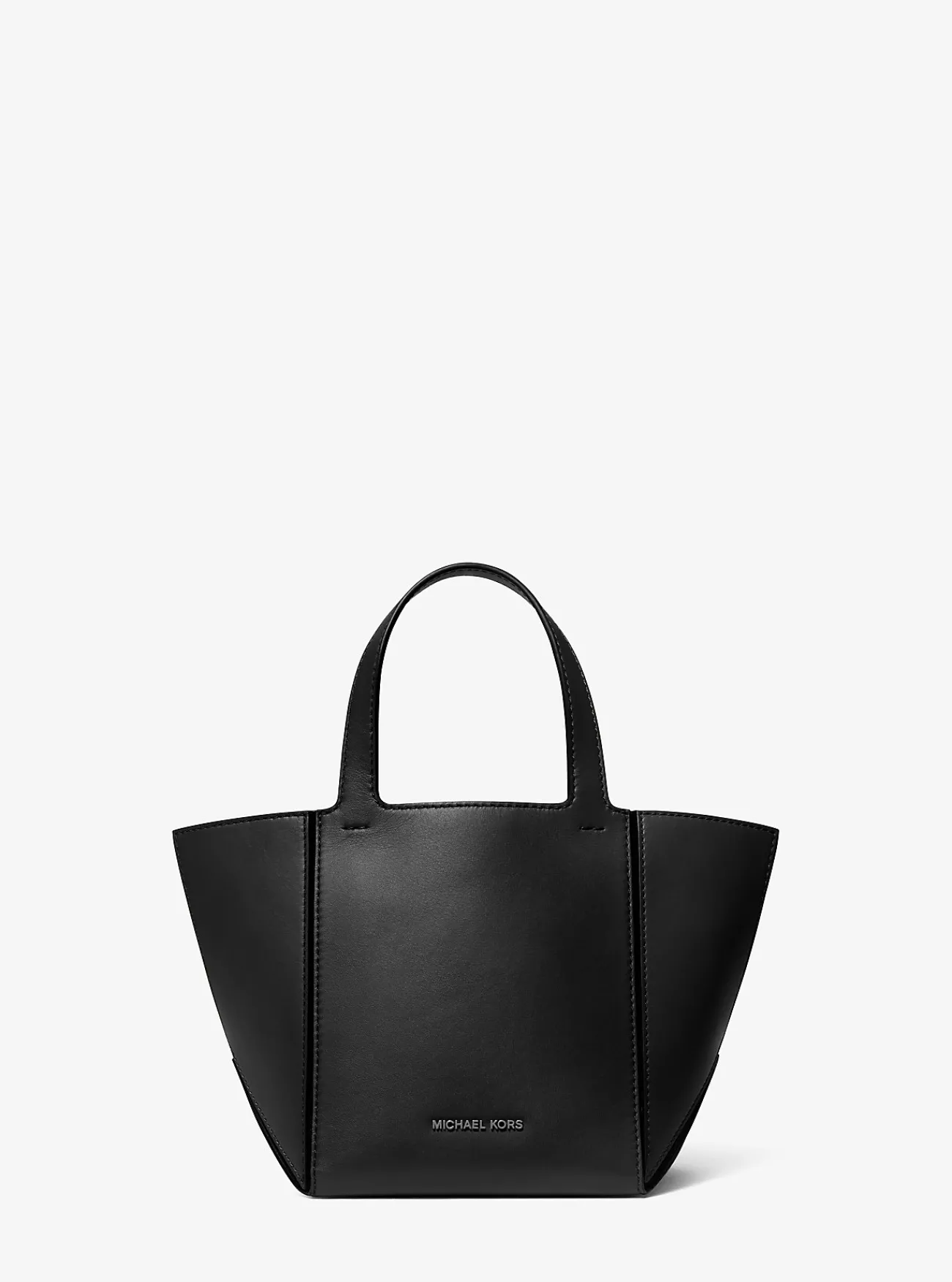 Michael Kors Draagtas Jordi van leer, klein ZWART Outlet
