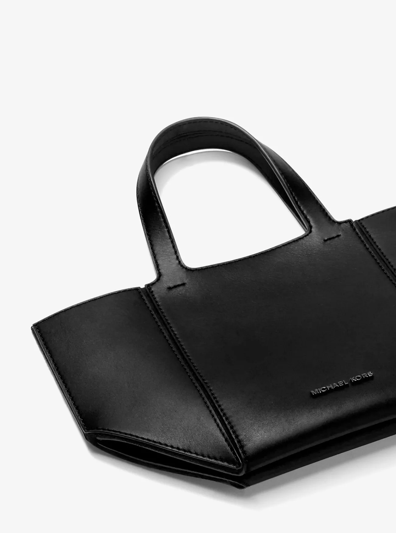 Michael Kors Draagtas Jordi van leer, klein ZWART Outlet