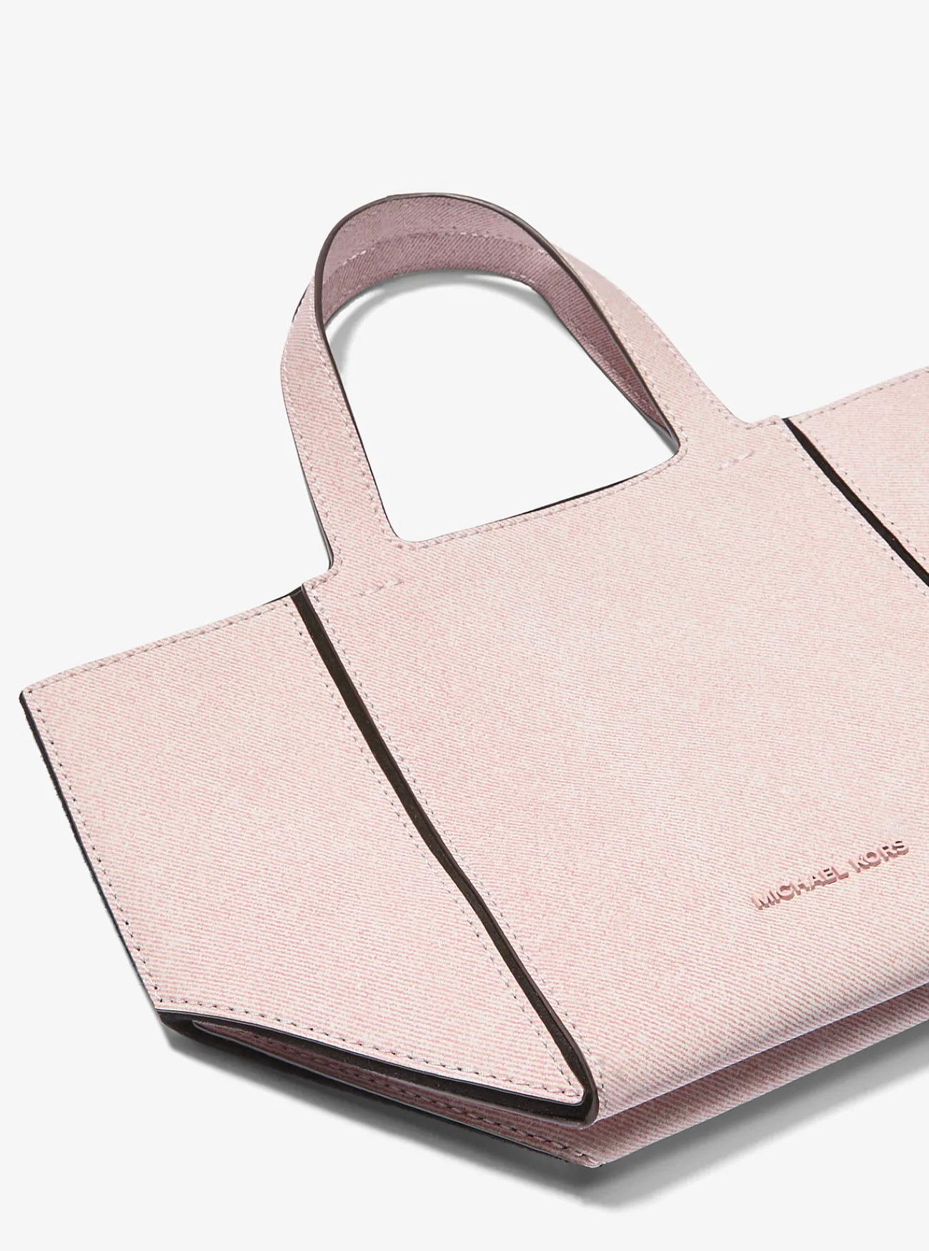 Michael Kors Draagtas Jordi van leer met denimprint, klein, Nieuw Maanjaar ROZENWATER Best