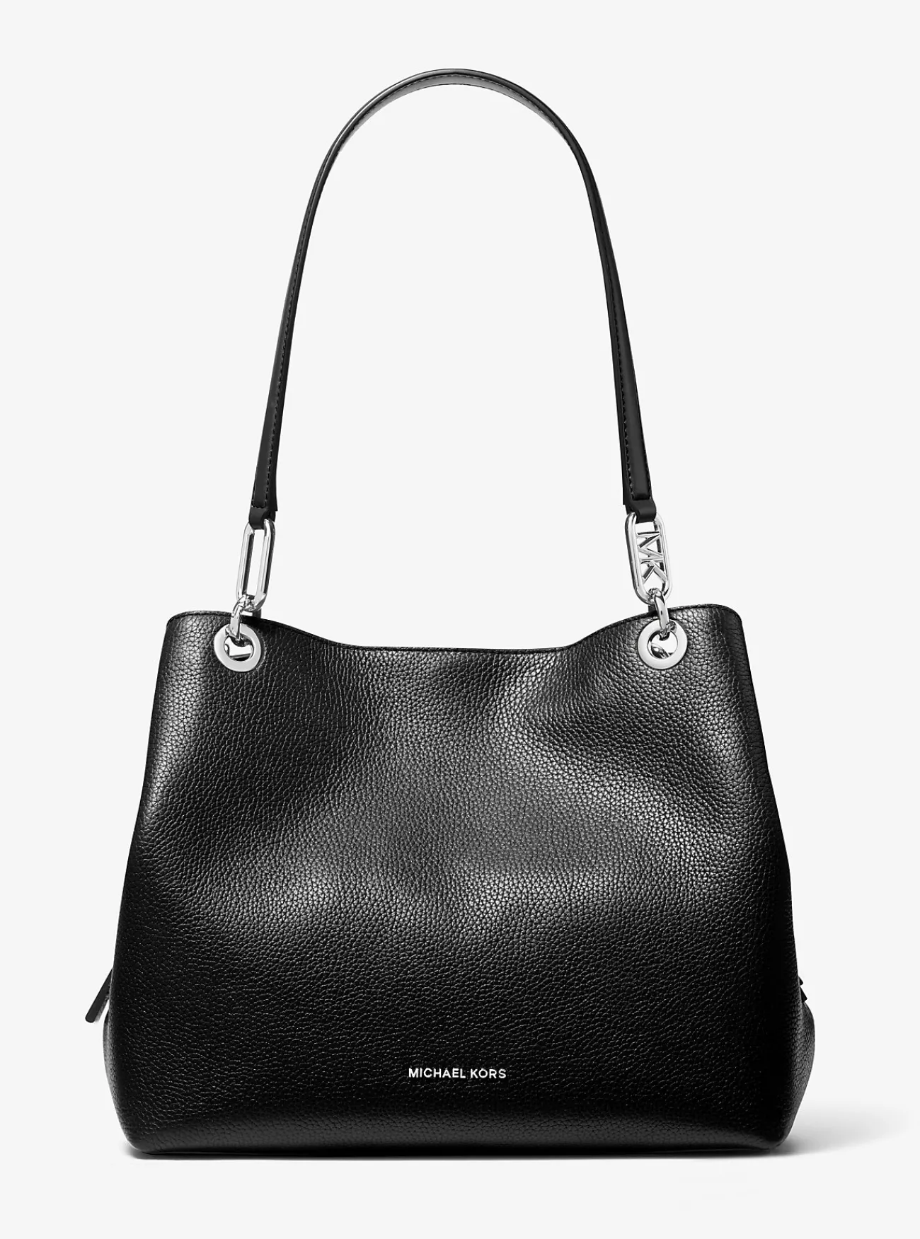Michael Kors Draagtas Kensington van getrommeld leer, groot ZWART Best