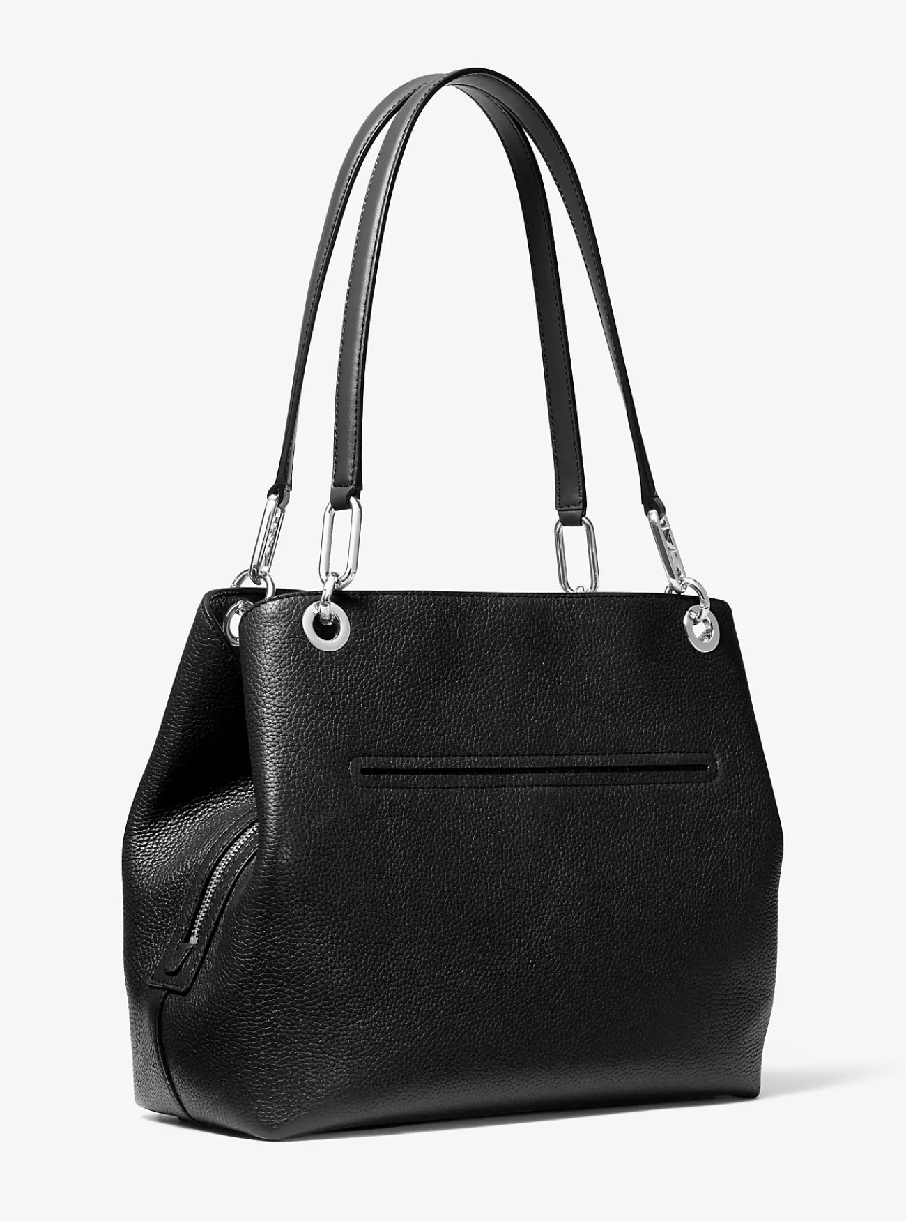 Michael Kors Draagtas Kensington van getrommeld leer, groot ZWART Best