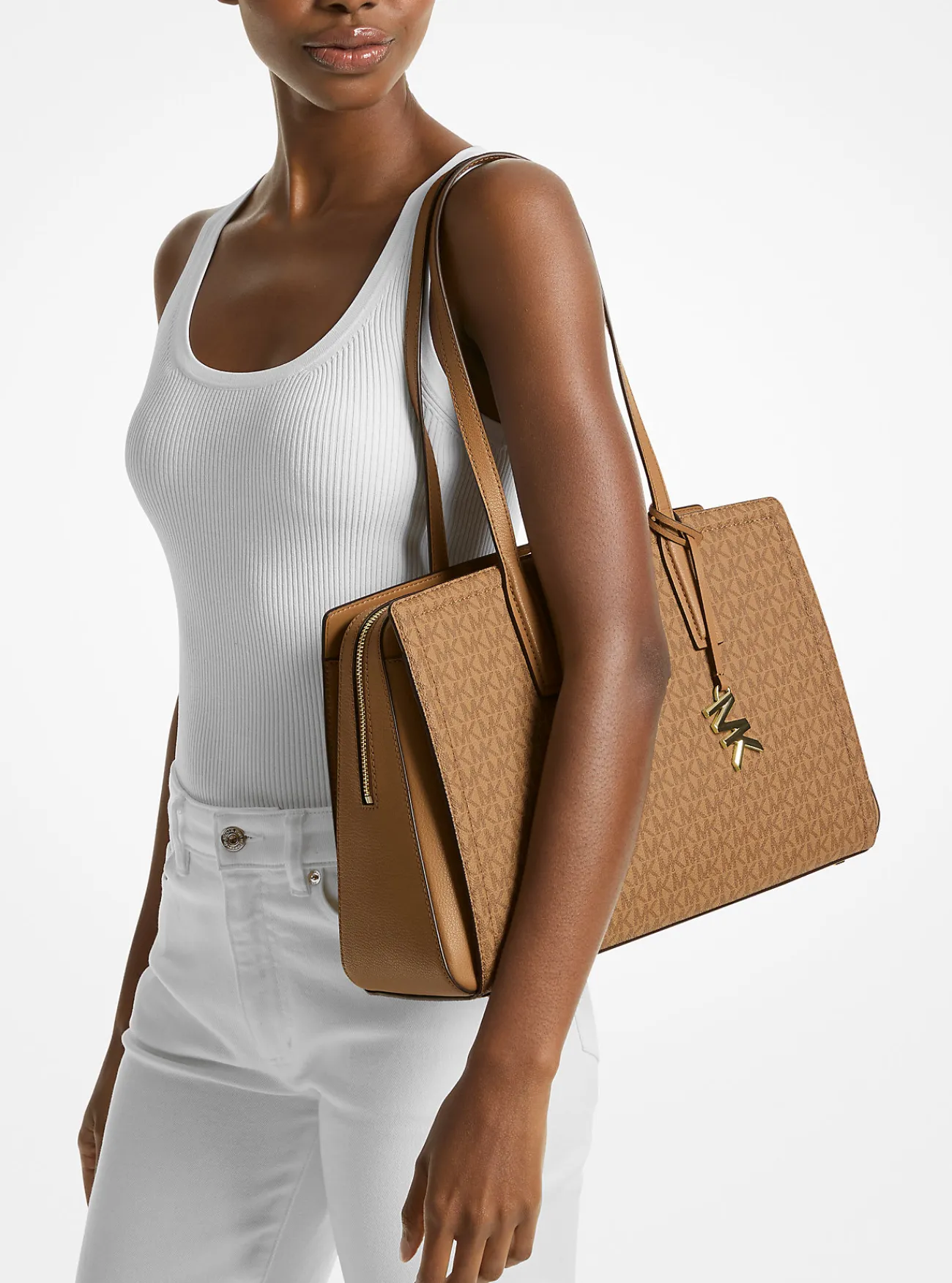 Michael Kors Draagtas Laila met kenmerkend logo, middelgroot KAF Online