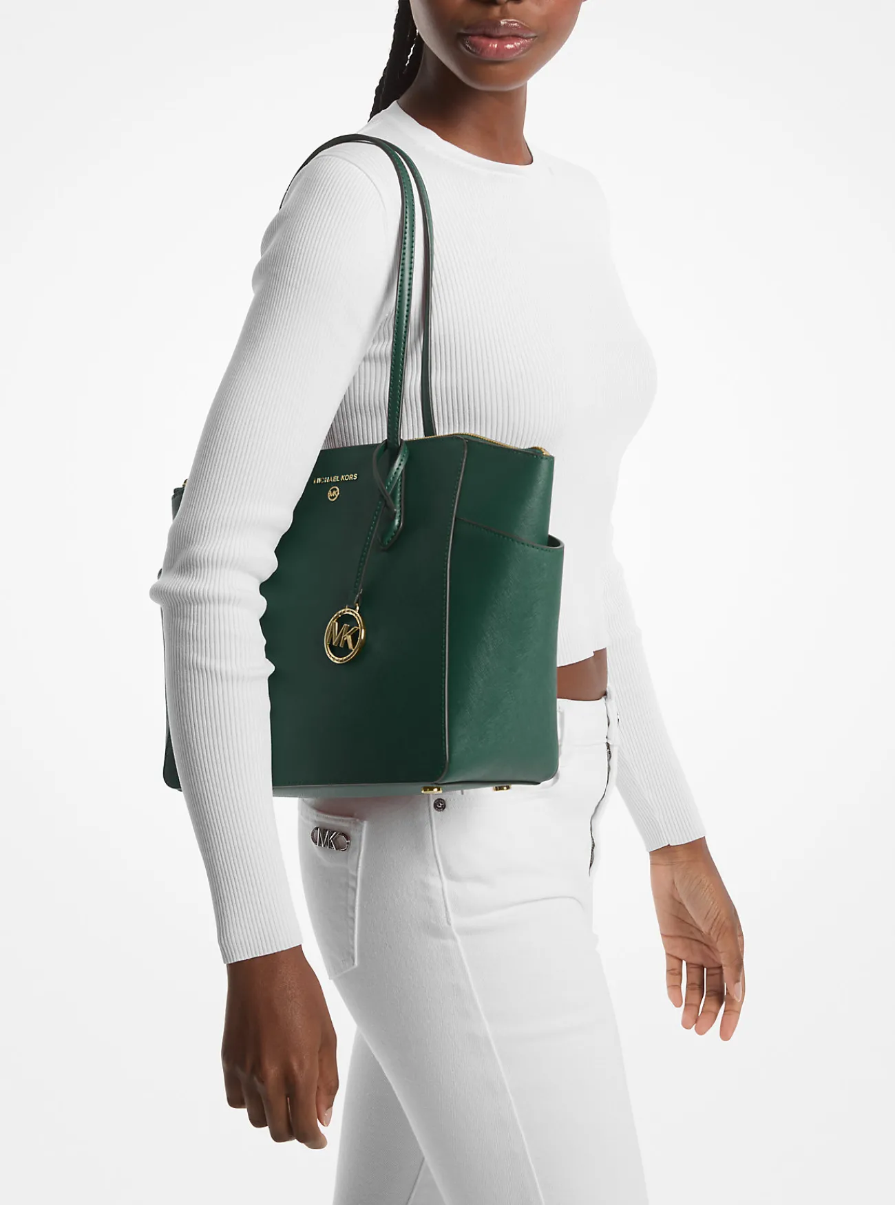 Michael Kors Draagtas Marilyn van saffianoleer, middelgroot Discount