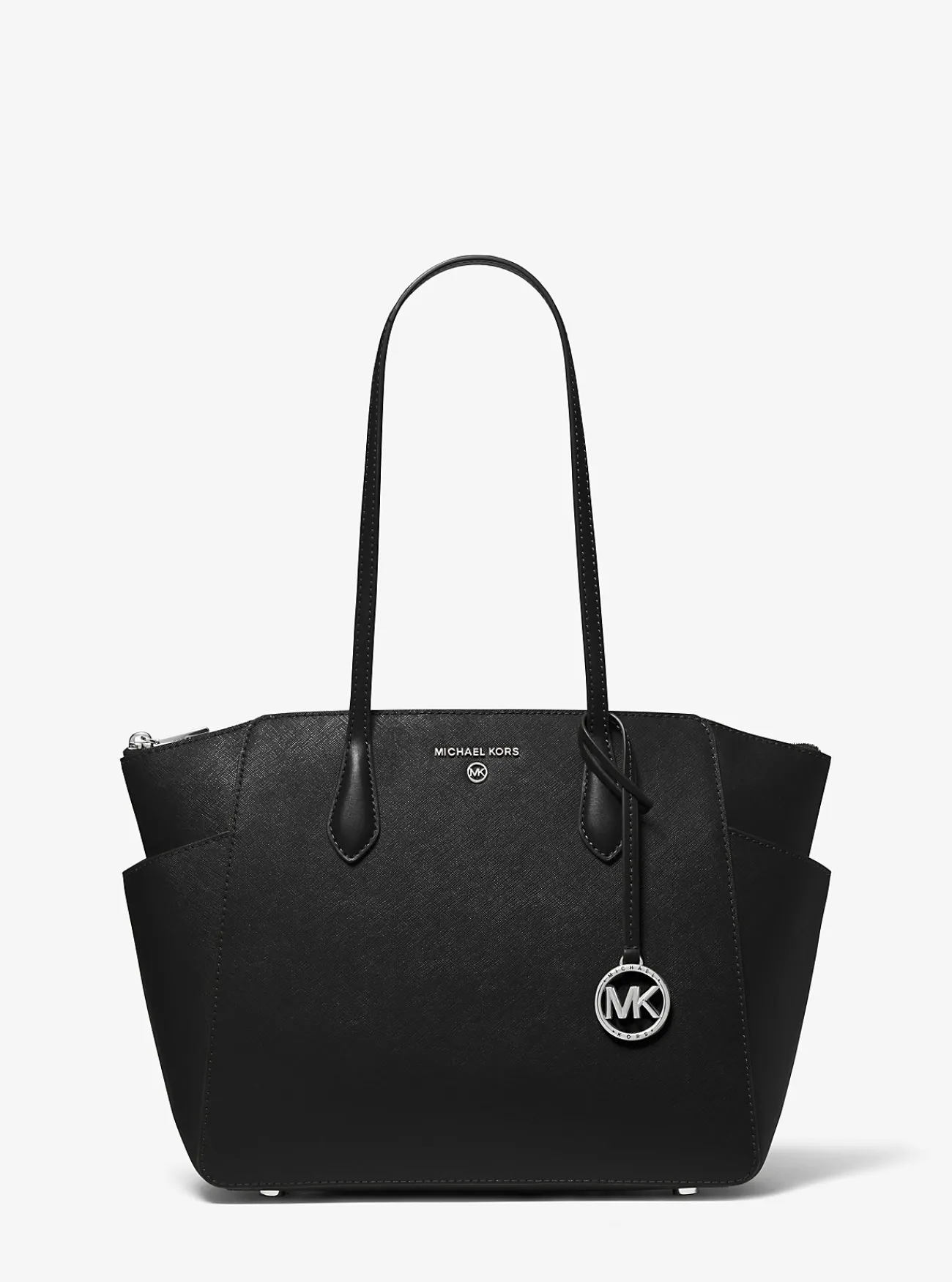 Michael Kors Draagtas Marilyn van saffianoleer, middelgroot ZWART Online