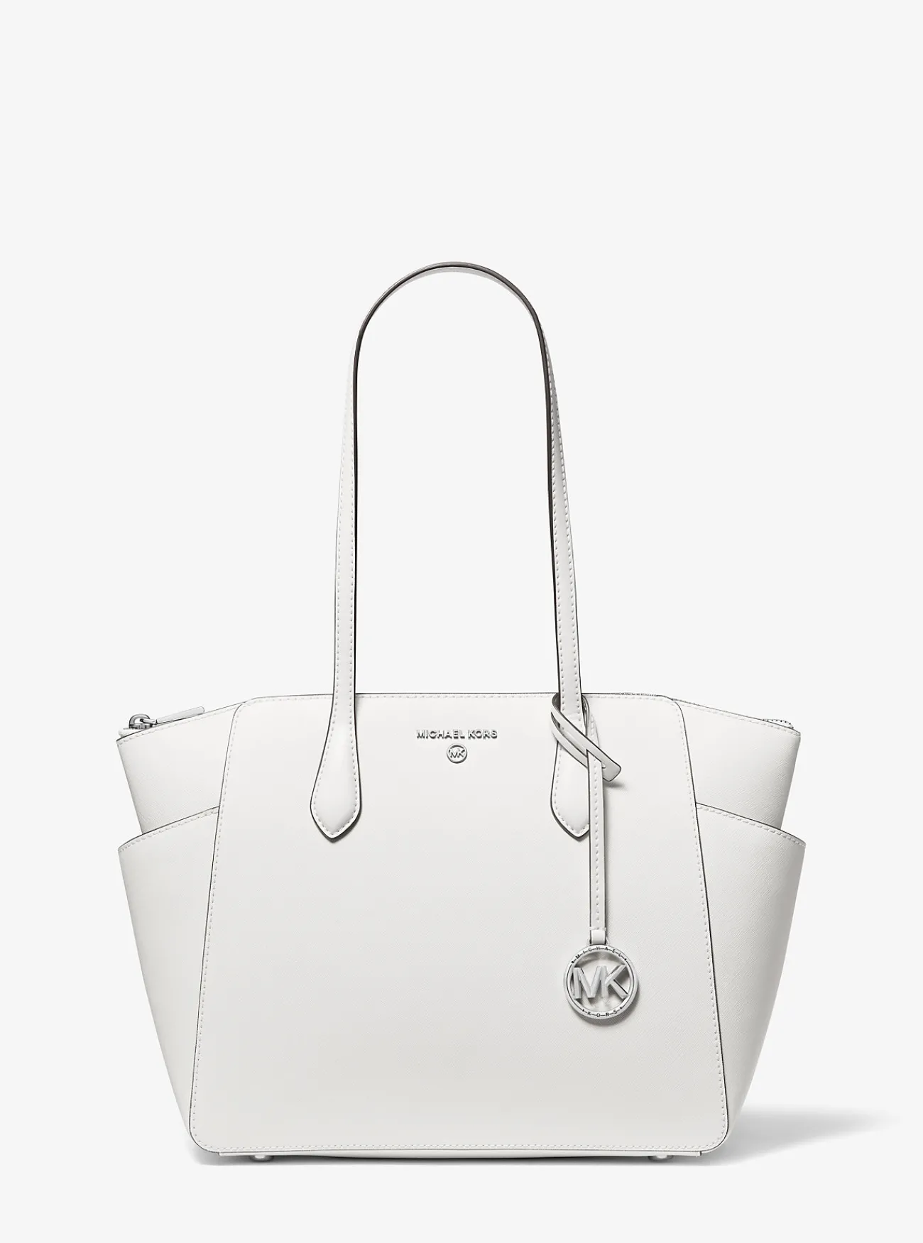 Michael Kors Draagtas Marilyn van saffianoleer, middelgroot OPTISCHWIT Discount