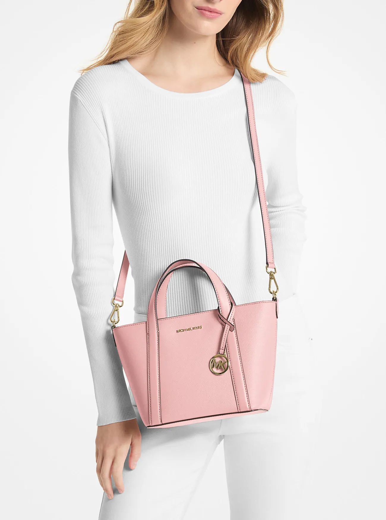 Michael Kors Draagtas Pratt, klein POEDERROZE Discount