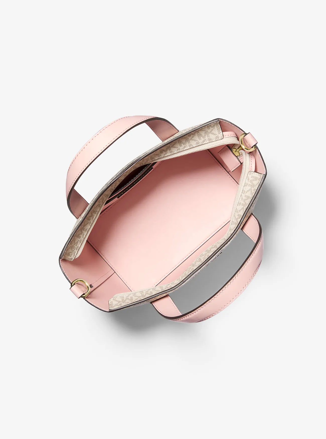 Michael Kors Draagtas Pratt met kenmerkend logo, klein POEDERROZEMULTI New