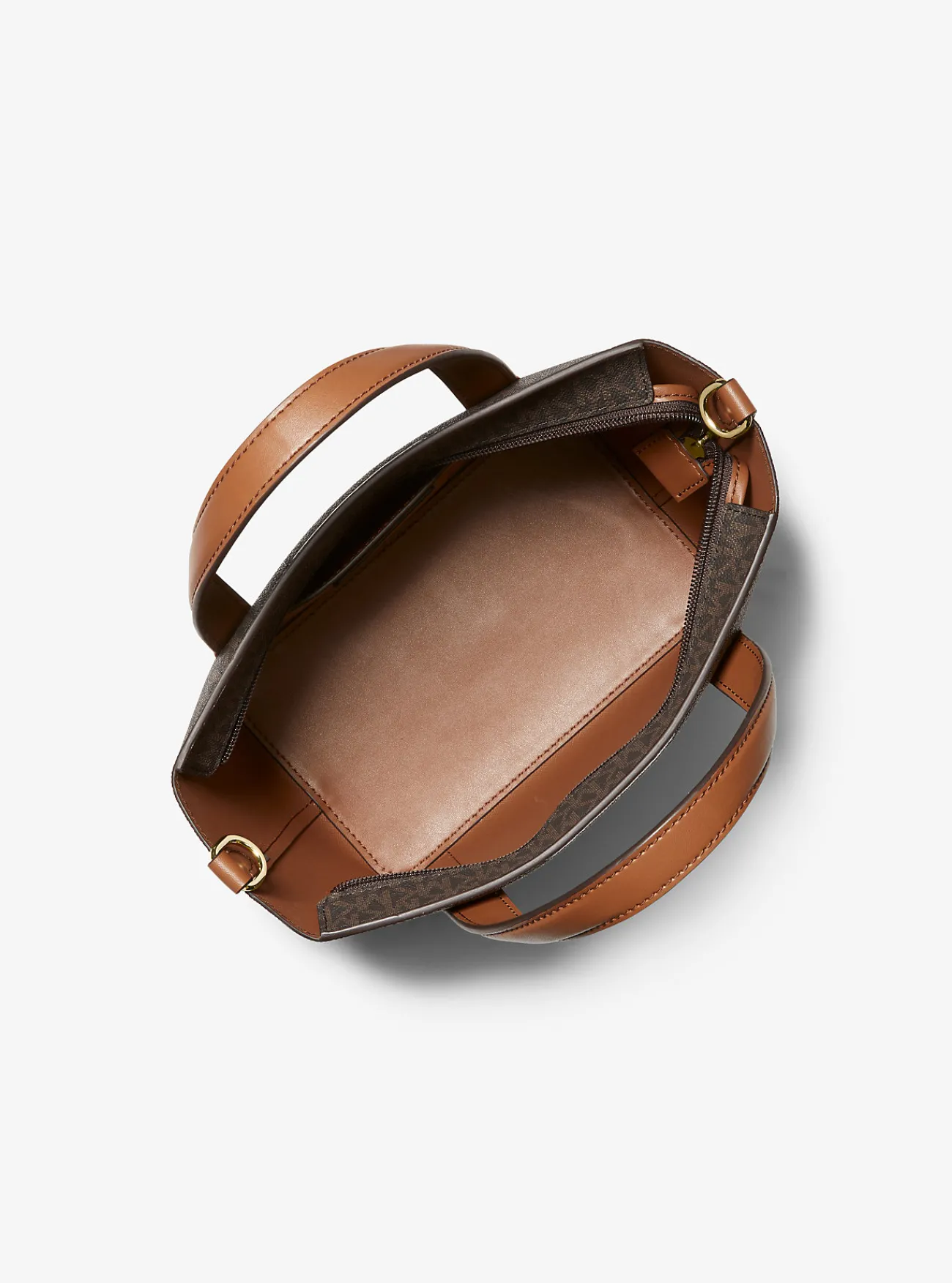 Michael Kors Draagtas Pratt met kenmerkend logo, klein BRUIN Discount