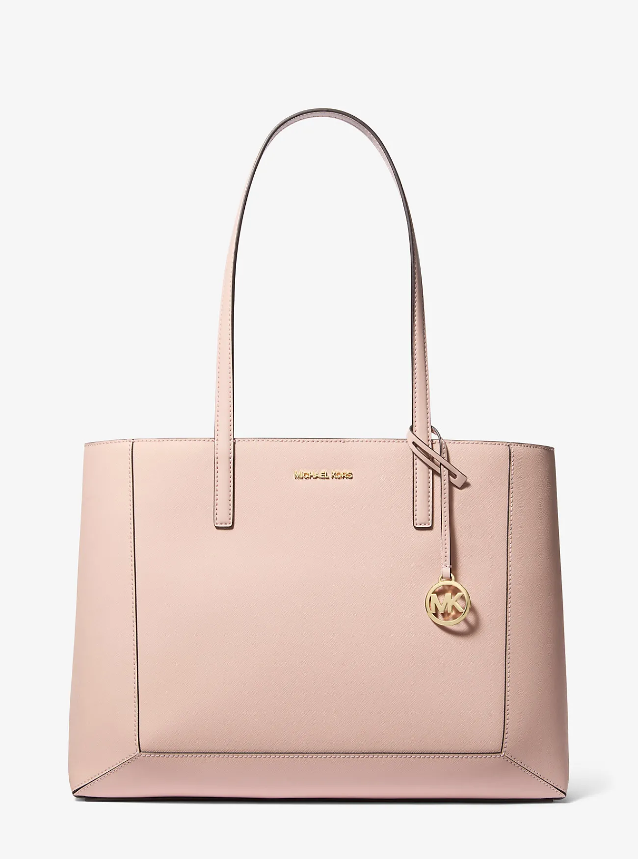 Michael Kors Draagtas Sallie van saffianoleer, groot ZACHTROZE New