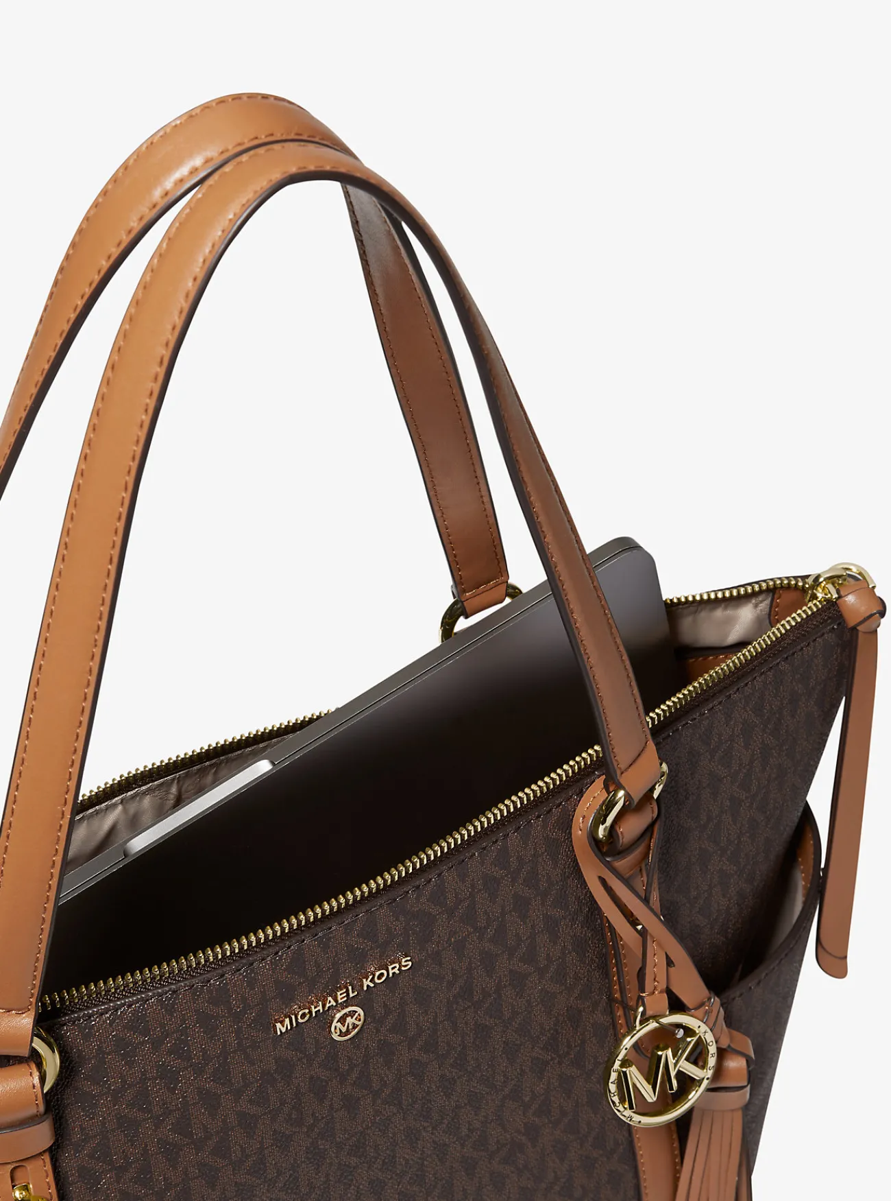 Michael Kors Draagtas Sullivan met rits aan bovenkant en logo, groot New