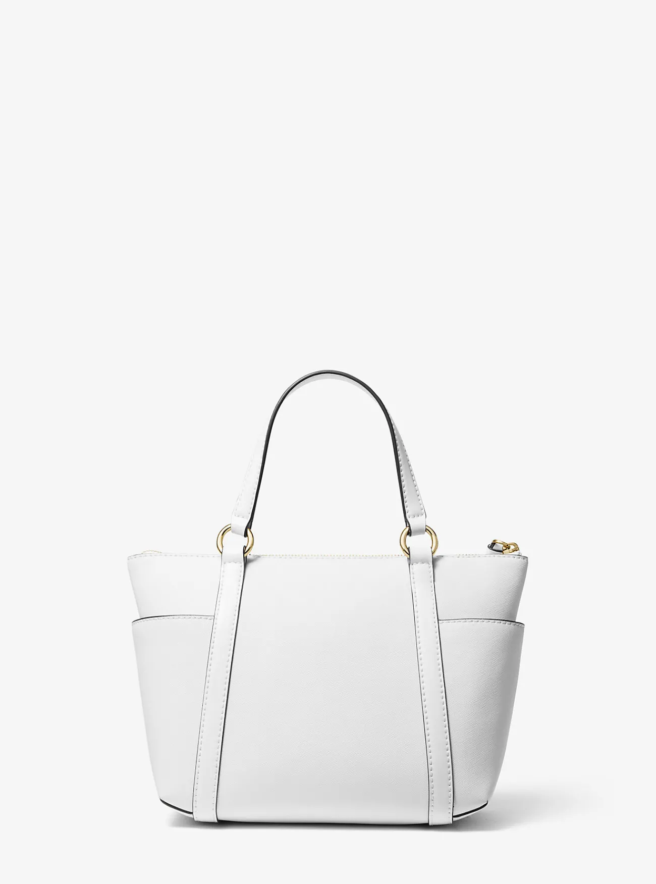 Michael Kors Draagtas Sullivan van saffianoleer met rits aan de bovenkant, klein OPTISCHWIT Fashion