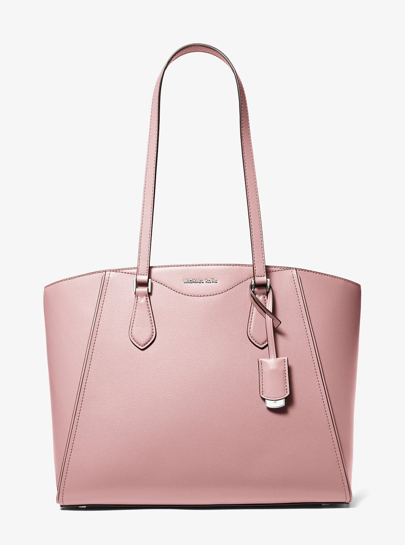 Michael Kors Draagtas Taryn van leer, groot ZACHTROZE Discount