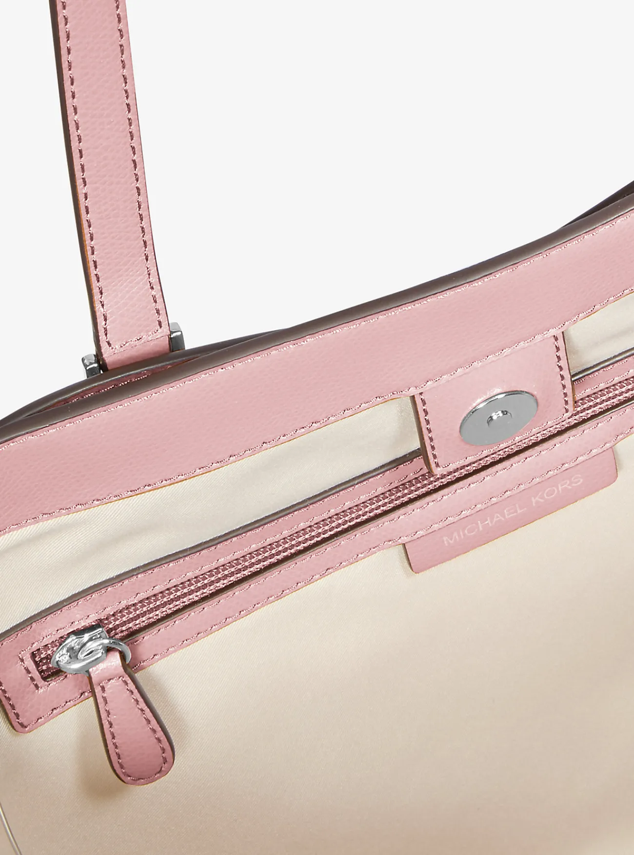 Michael Kors Draagtas Taryn van leer, groot ZACHTROZE Discount
