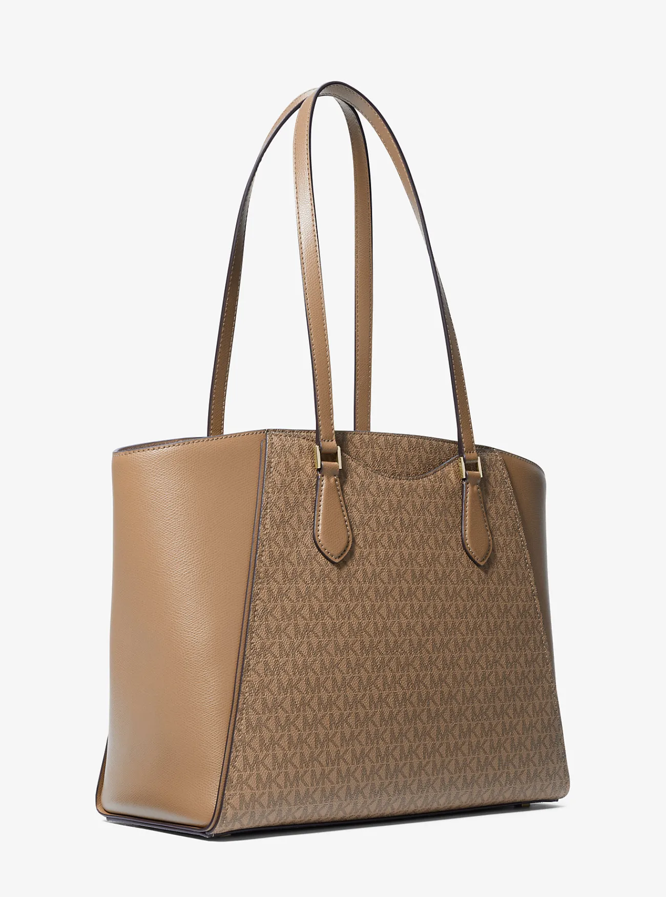 Michael Kors Draagtas Taryn van leer met kenmerkend logo, groot KAF Sale