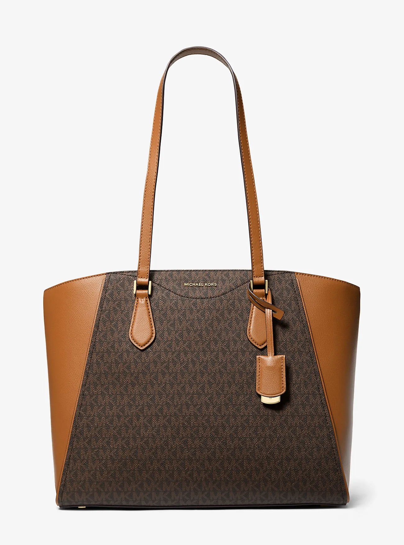 Michael Kors Draagtas Taryn van leer met kenmerkend logo, groot Best
