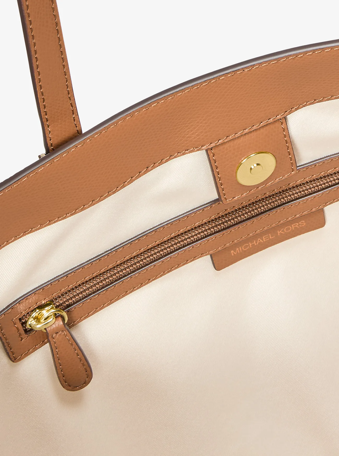 Michael Kors Draagtas Taryn van leer met kenmerkend logo, groot Best