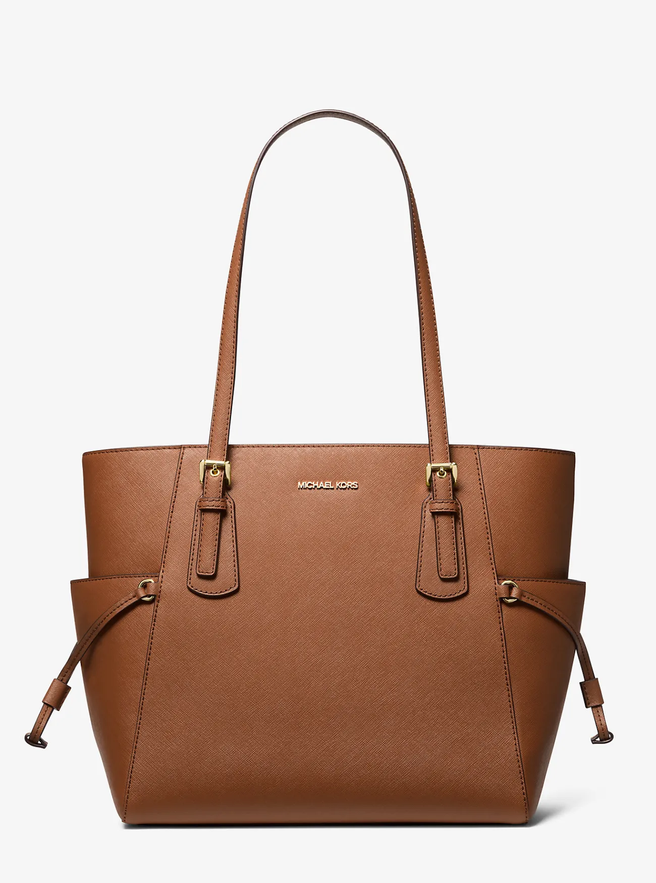 Michael Kors Draagtas Voyager van saffianoleer, groot LUGGAGE Discount