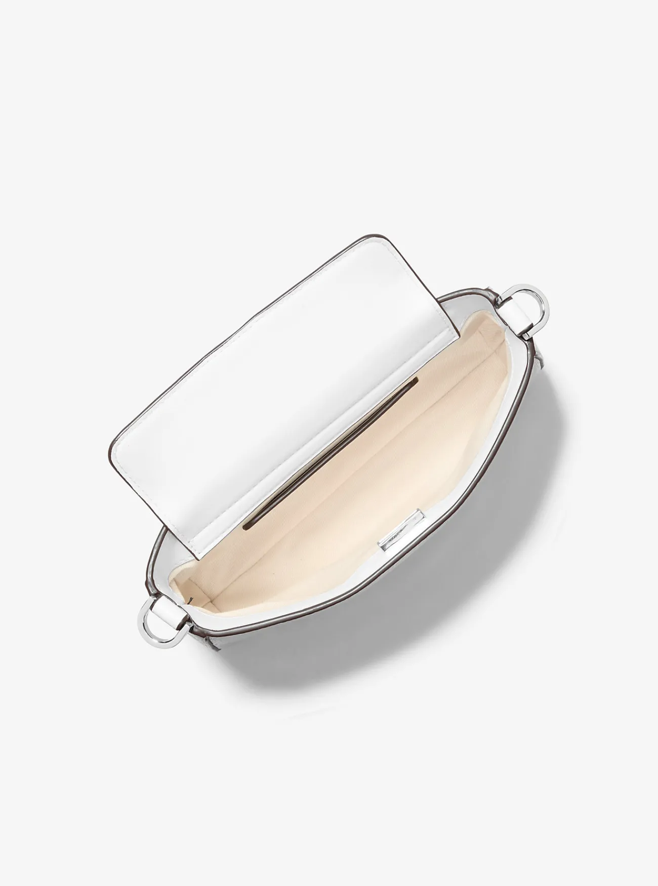 Michael Kors Enveloptas Bryant van getrommeld leer, aanpasbaar en klein OPTISCHWIT Outlet