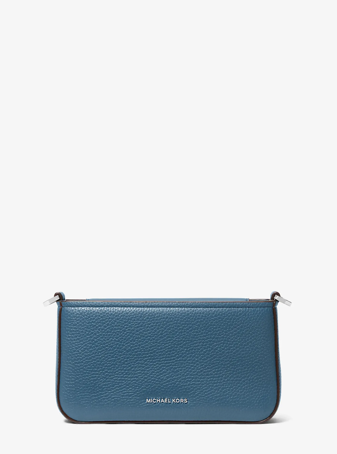 Michael Kors Enveloptas Bryant van getrommeld leer, aanpasbaar en klein DONKERCHAMBRAY Outlet