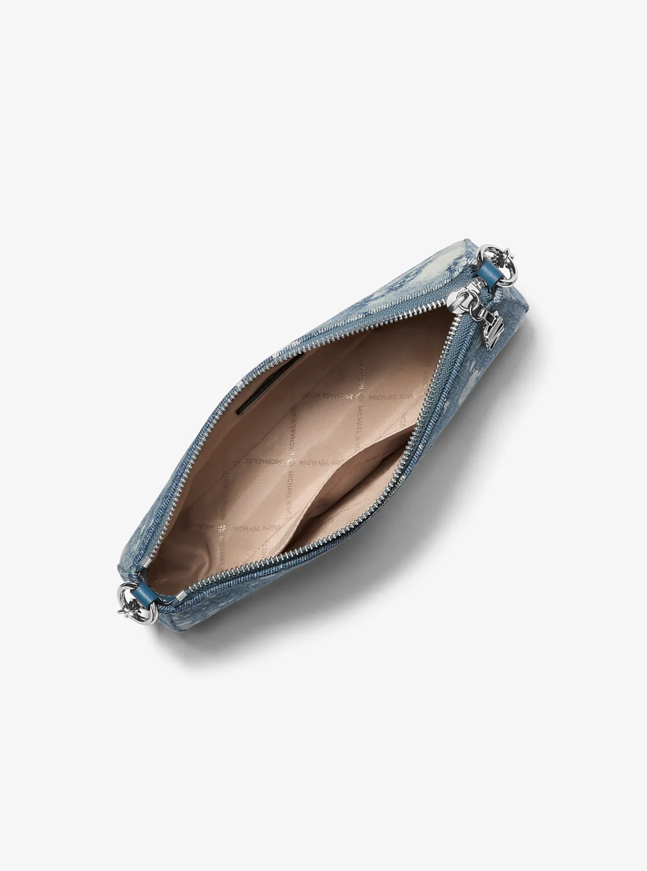 Michael Kors Enveloptas Empire van gevlekt denim met schakels, middelgroot UNIONMETWASSING New