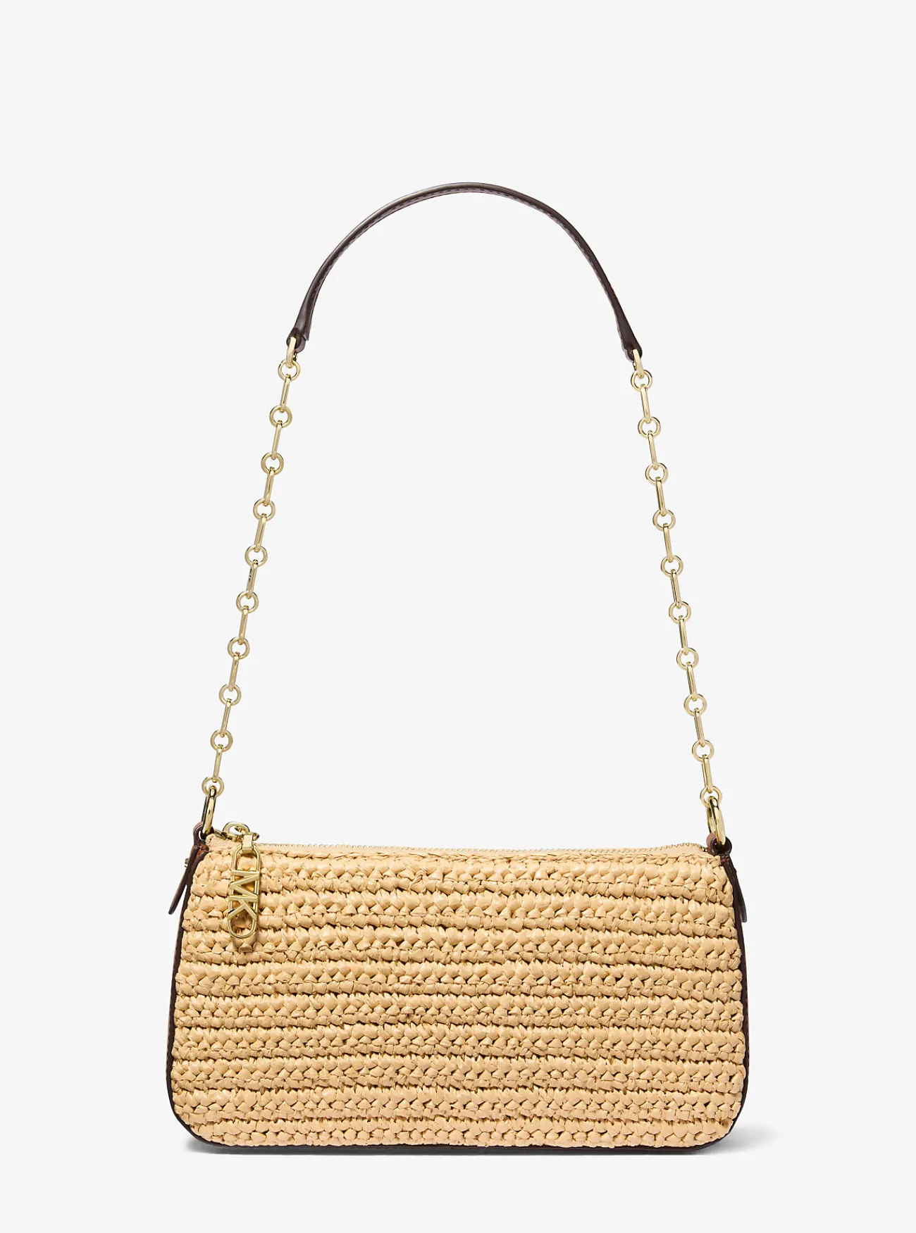 Michael Kors Enveloptas Empire van handgehaakt stro met schakels, middelgroot Best