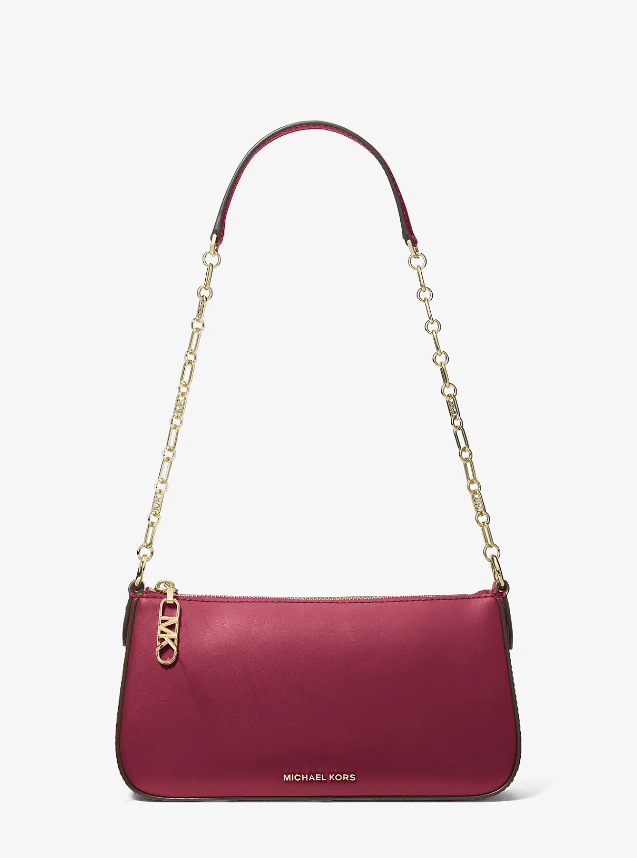 Michael Kors Enveloptas Empire van leer met schakels, middelgroot MOERBEI Sale