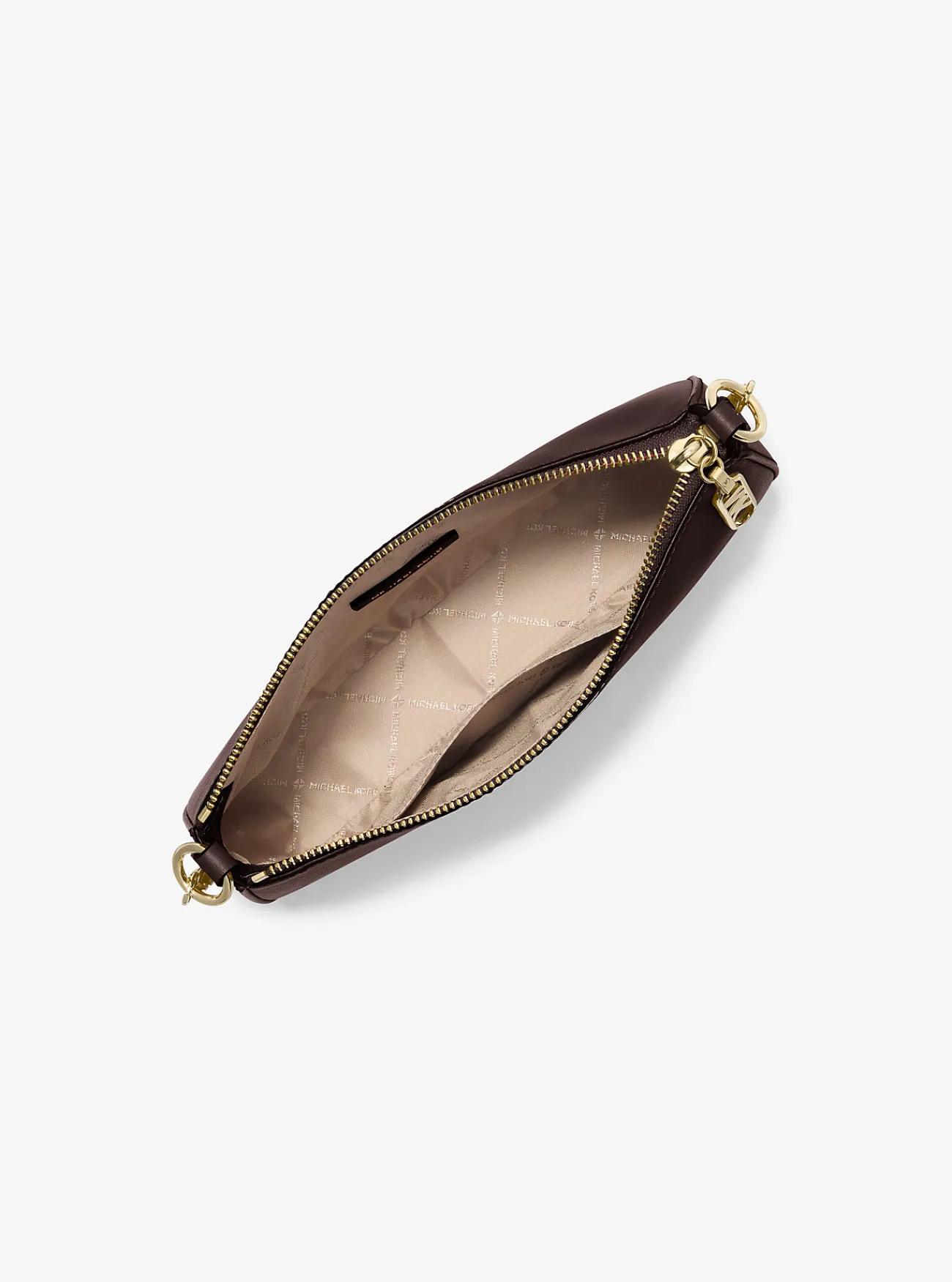 Michael Kors Enveloptas Empire van leer met schakels, middelgroot CHOCOLADE Best
