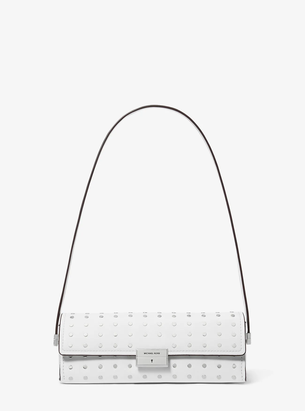 Michael Kors Enveloptas Ludlow van leer met studs, aanpasbaar en klein OPTISCHWIT Online