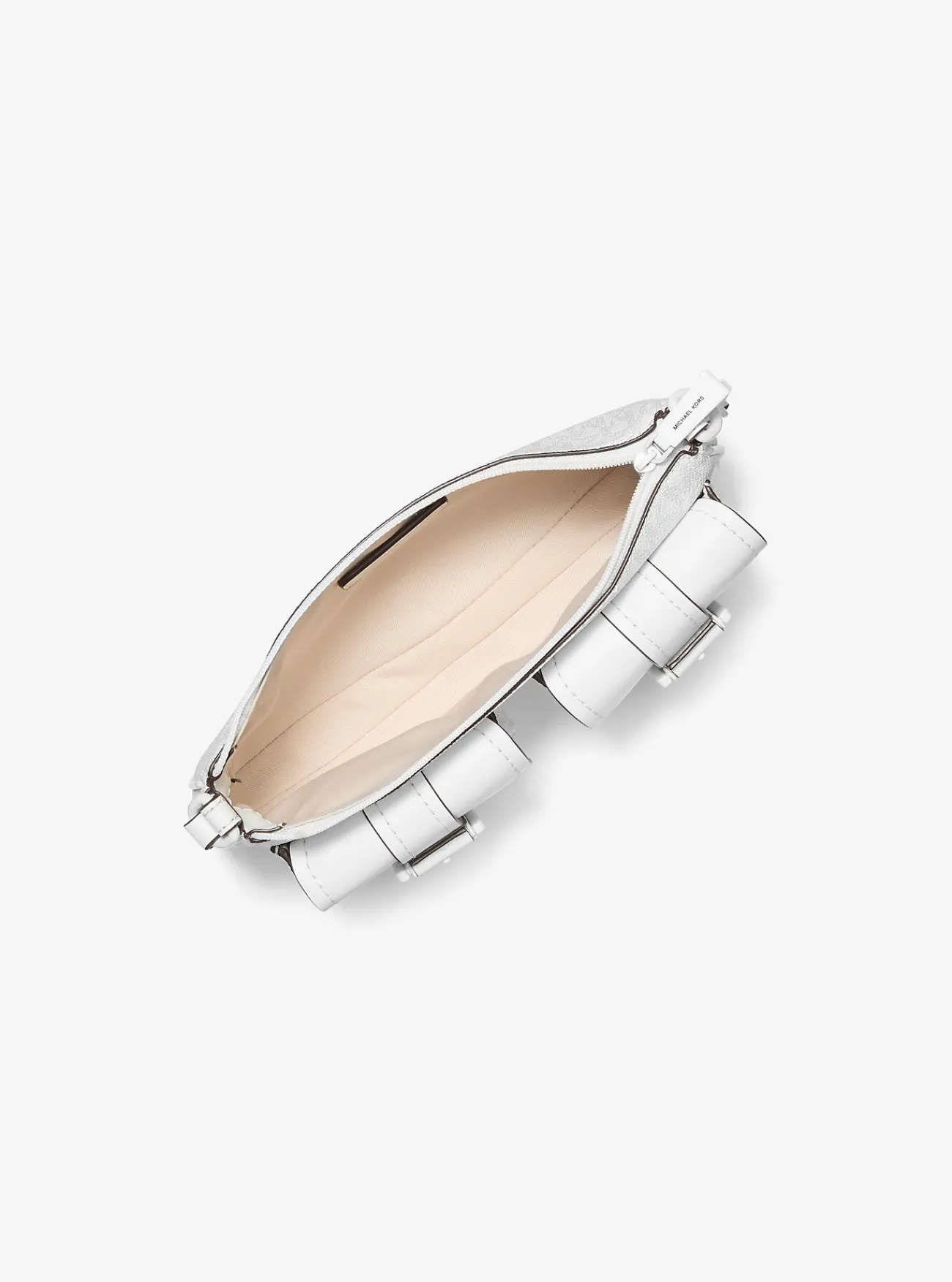 Michael Kors Enveloptas Zoe met kenmerkend logo, aanpasbaar en klein OPTISCHWIT Fashion