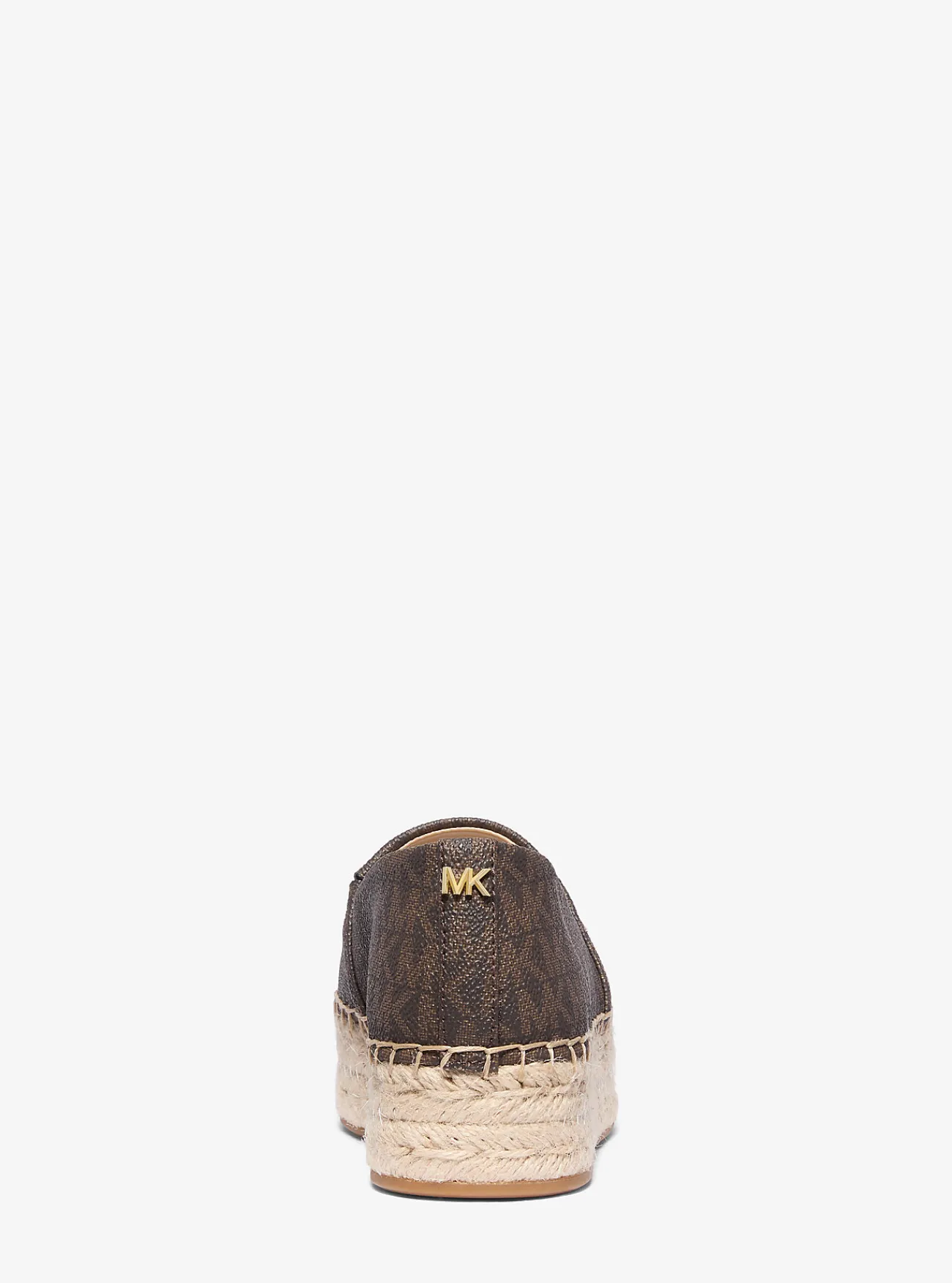 Michael Kors Espadrille Lynn met plateauzool en kenmerkend logo BRUIN Sale