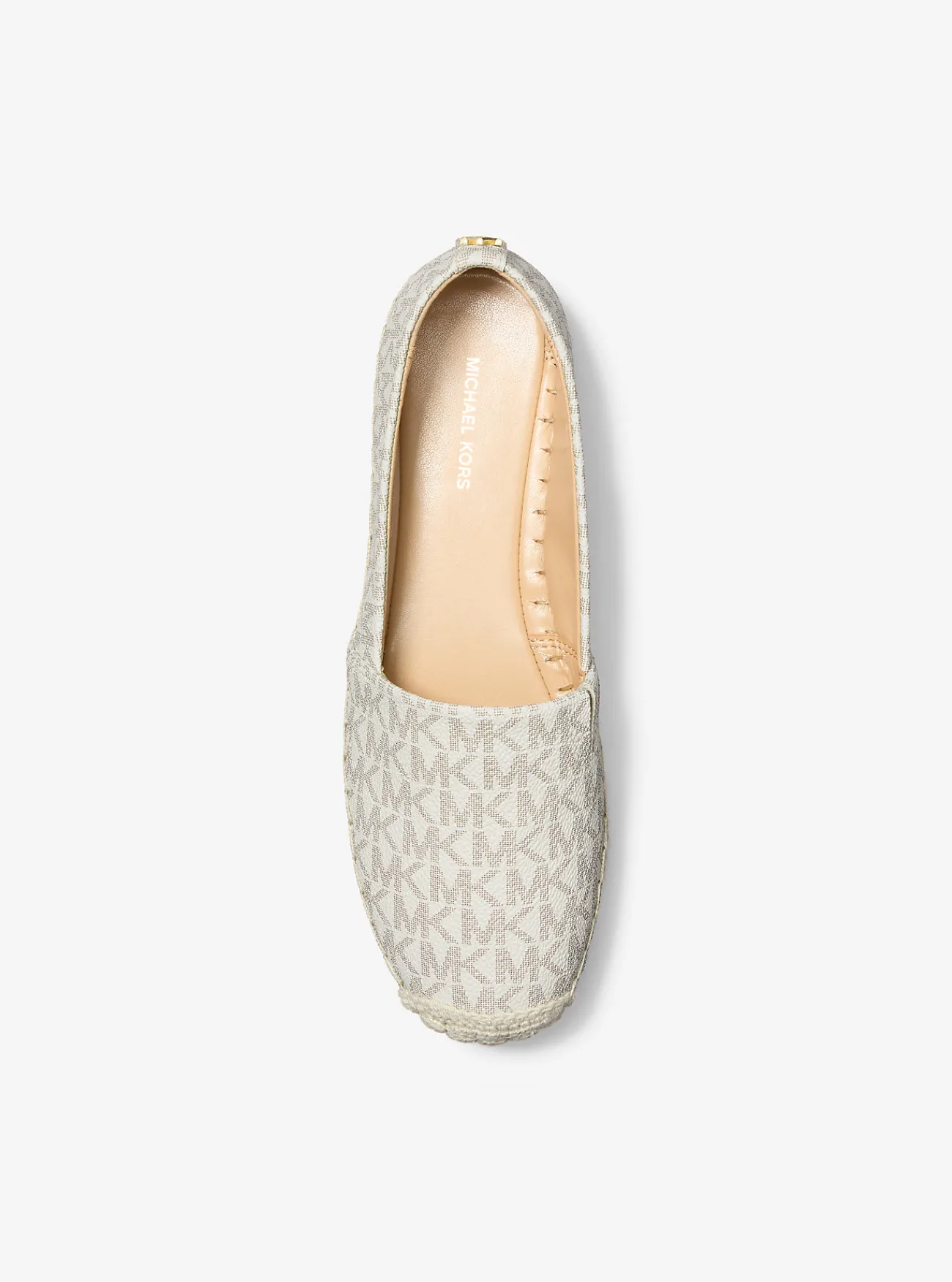 Michael Kors Espadrille Lynn met plateauzool en kenmerkend logo VANILLE New