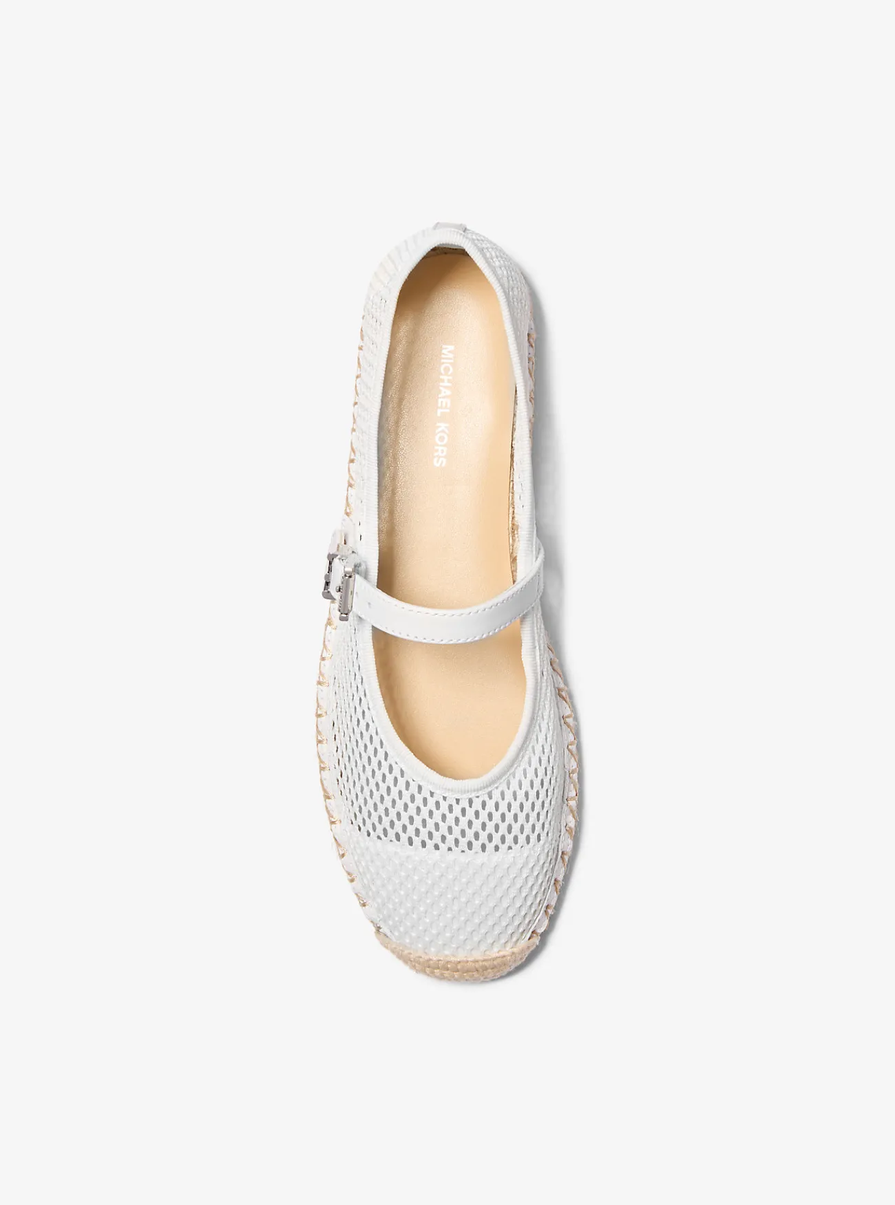 Michael Kors Espadrille Lynn van mesh in ballerinastijl OPTISCHWIT Clearance